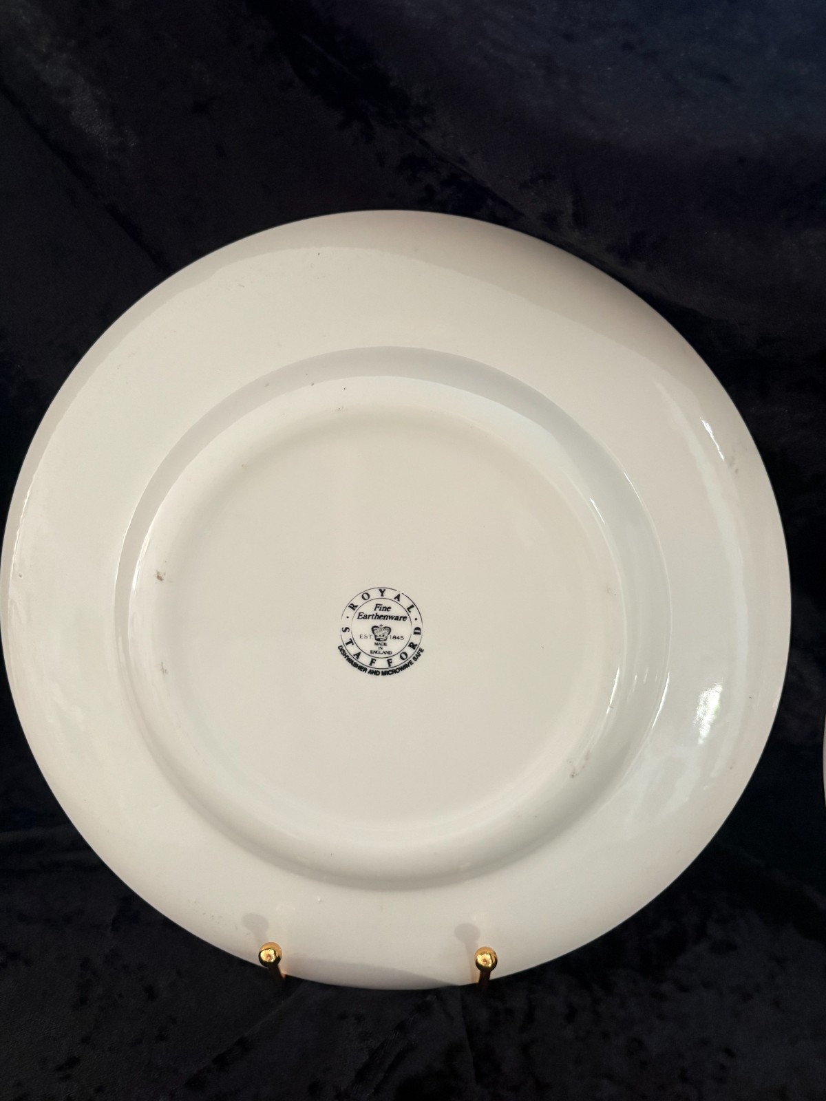 Royal Stafford Fine earthenware Black & White Dinner plate Blacksmith’s Forge