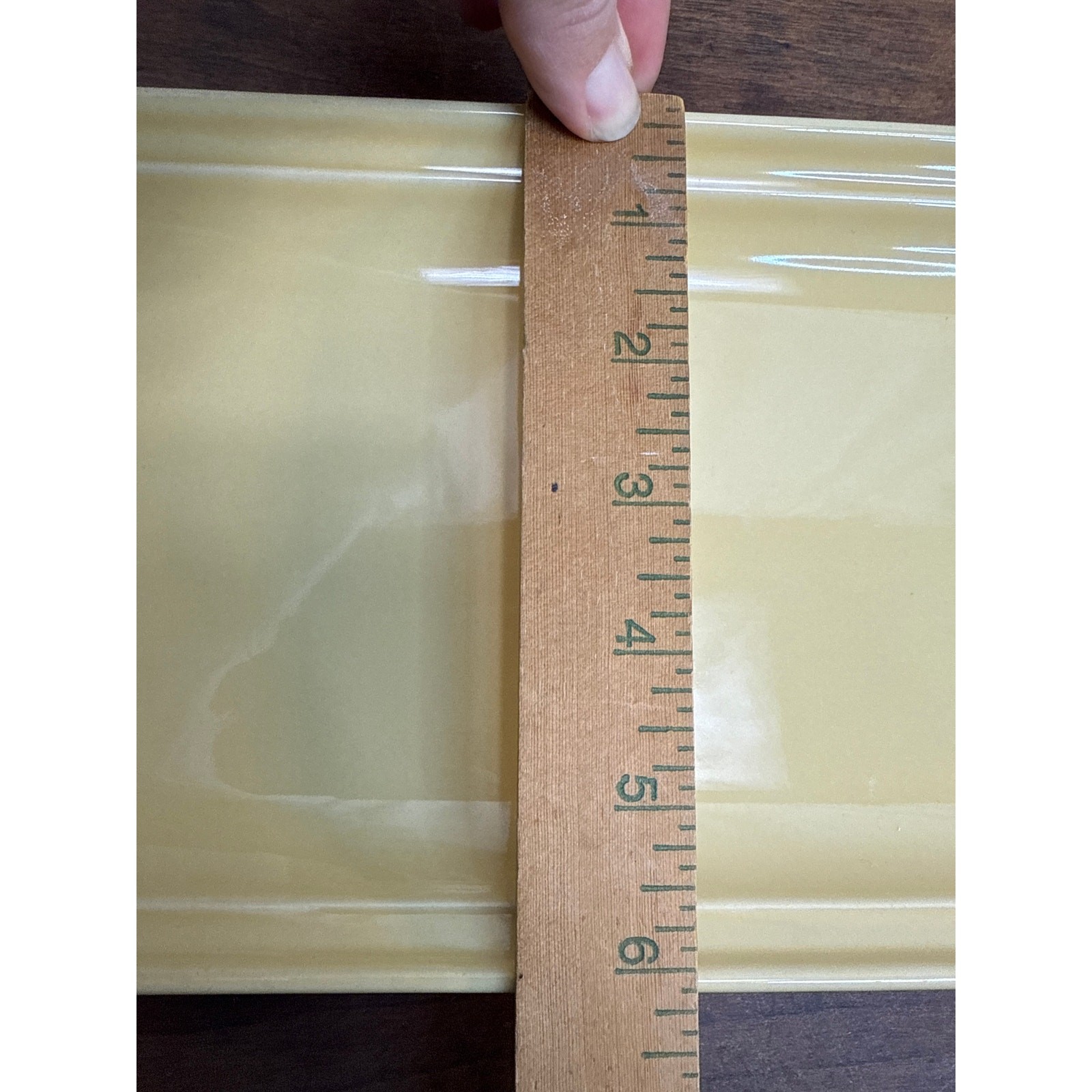 Food Network Fontinella Yellow Stoneware Rectangular Embossed Serving Platter