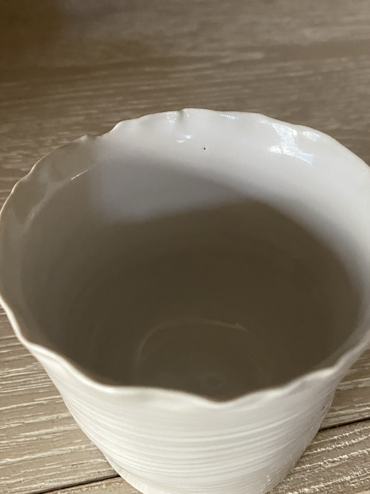 Montes Doggett Handmade Ceramic Ivory White Small Bowl Beautiful!