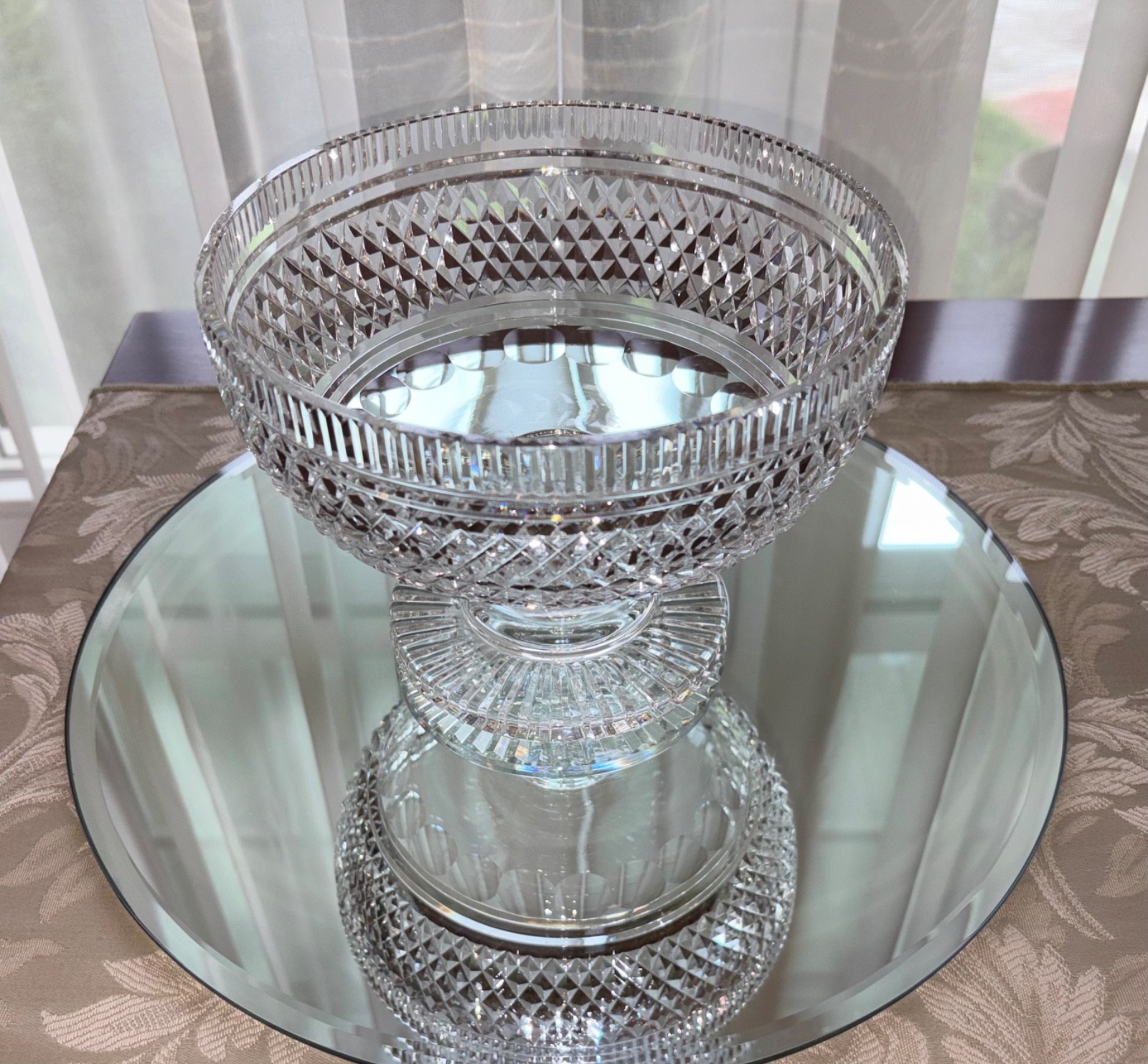 Vintage Waterford Crystal Castletown Footed Pedestal Centerpiece Bowl