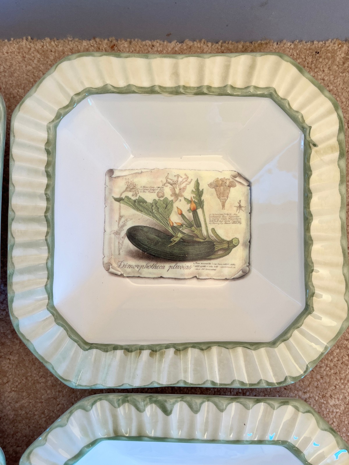 Zrike Sorrento Square Pasta Soup Bowls-set of 6