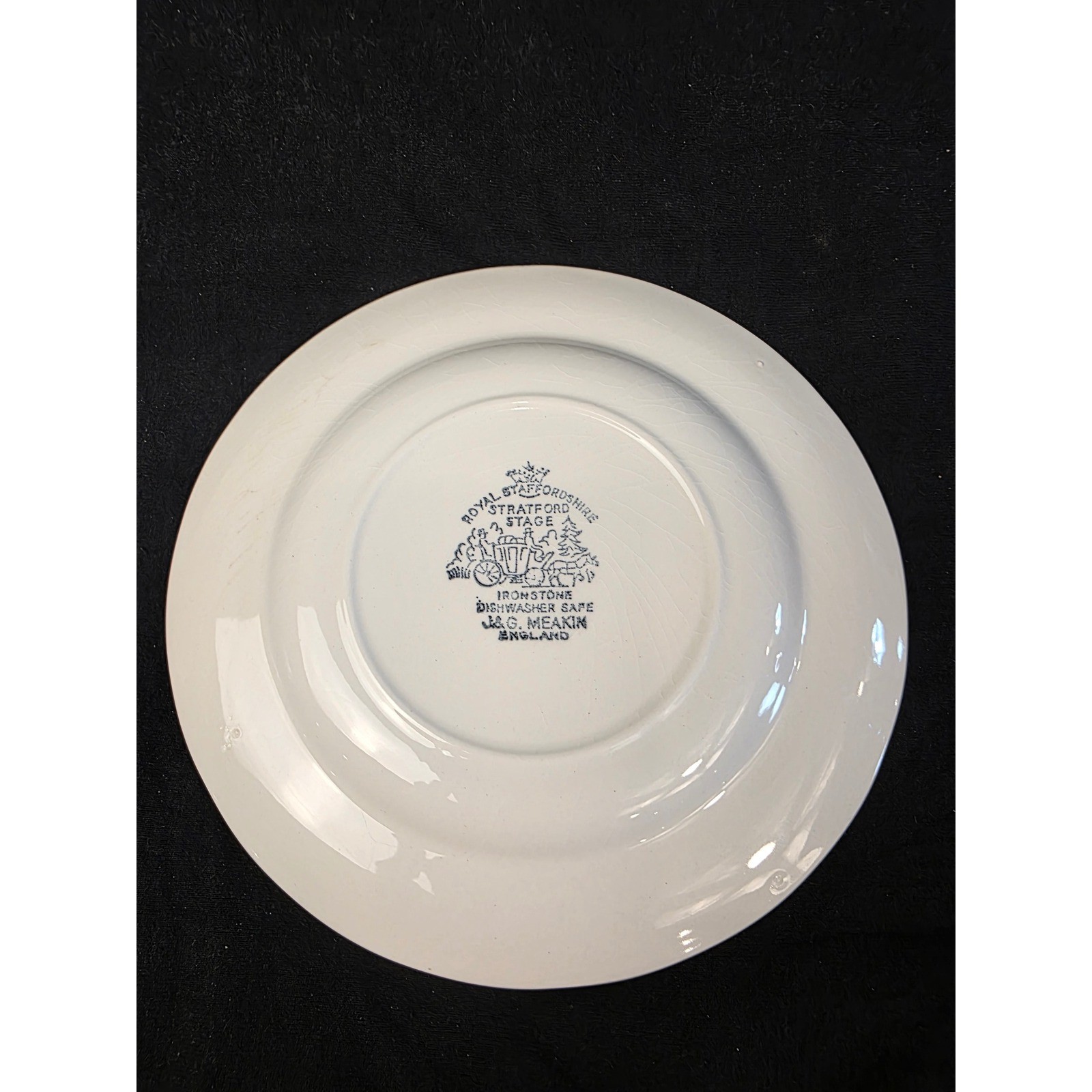 Royal Staffordshire Stratford Stage Brown Transferware 7″ Plate J&G Meakin Eng.