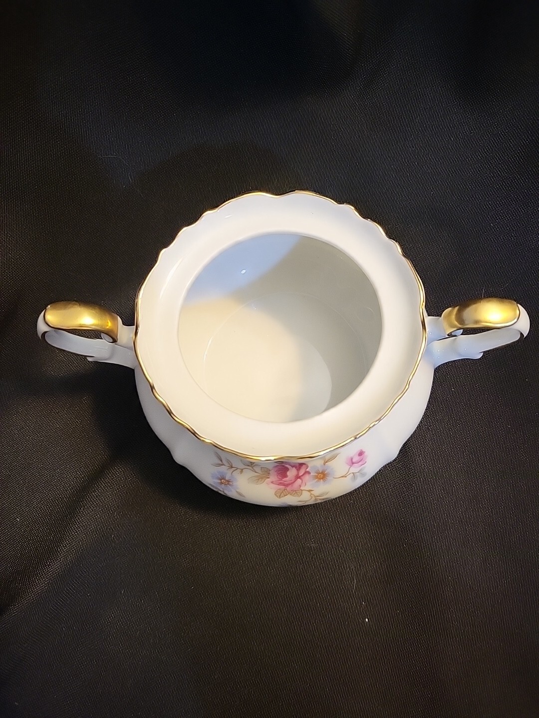 Vintage Edelstein Bavaria Maria Theresa Gacfield 20920 Gold Trimmed Sugar Dish