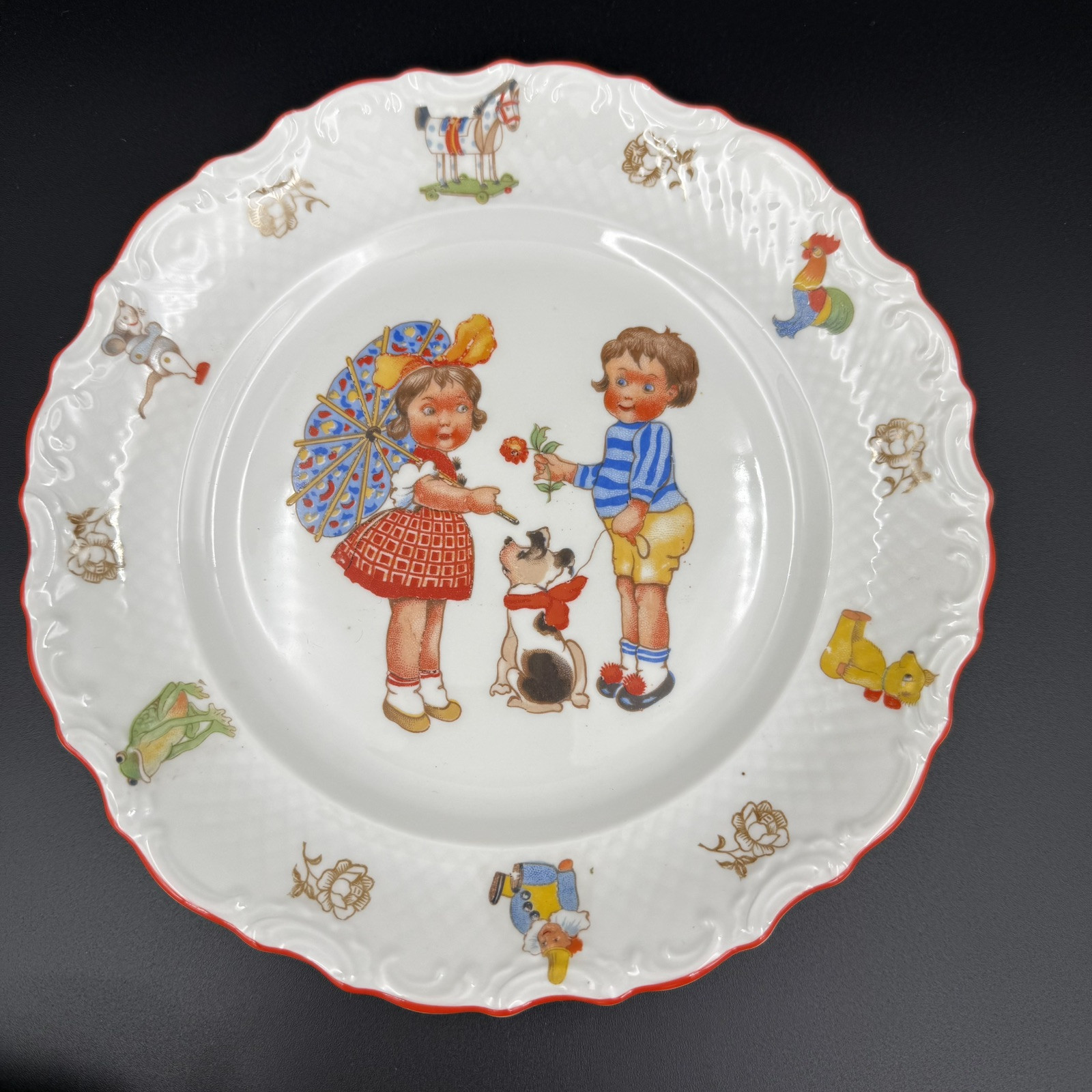 Johann Haviland Bavaria Schumann Germany 5 piece Childrens Nursery china set