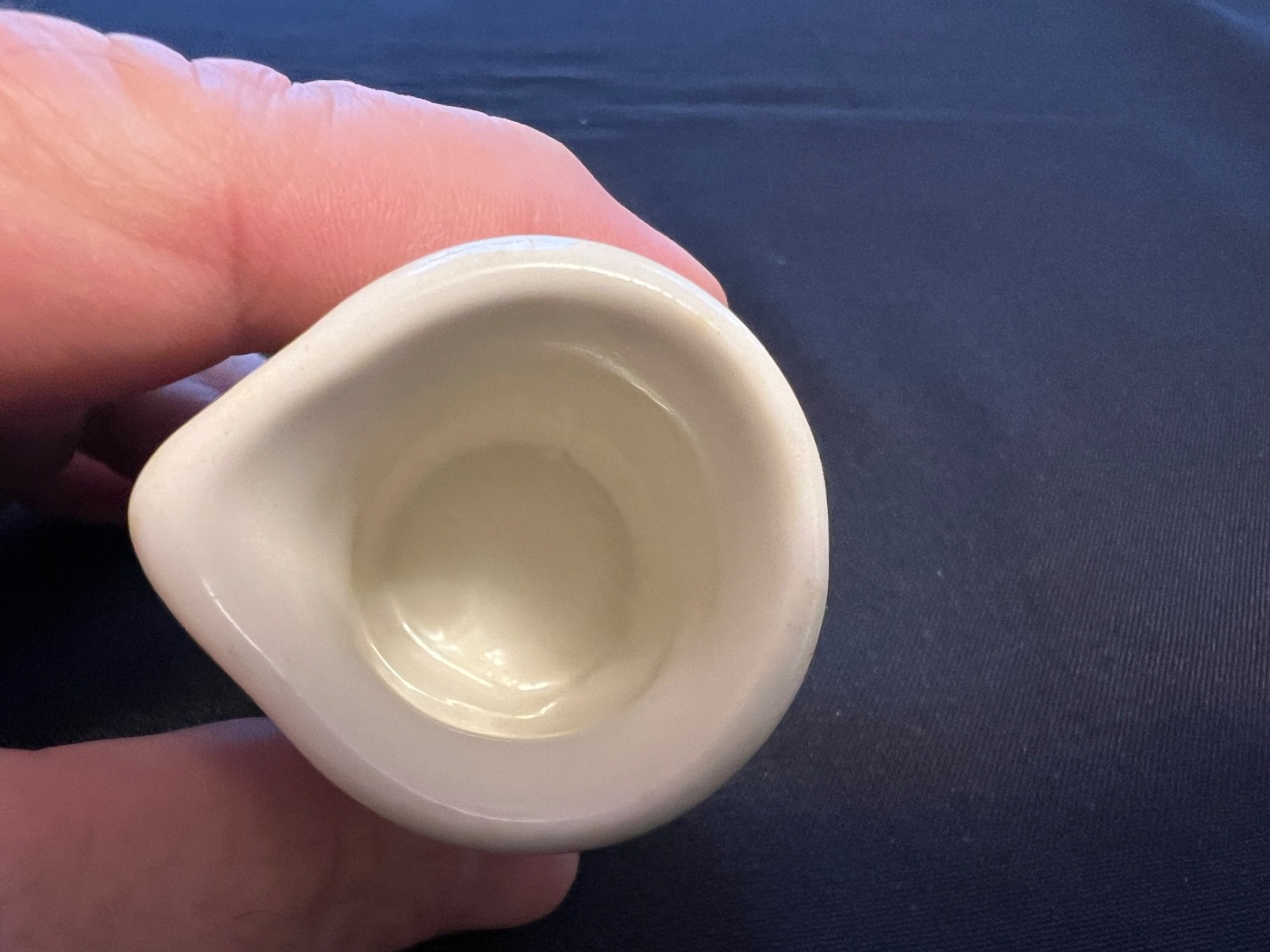 Mini Individual Restaurant Ware Diner Creamer w/ Black Feather? Leaf? Decoration