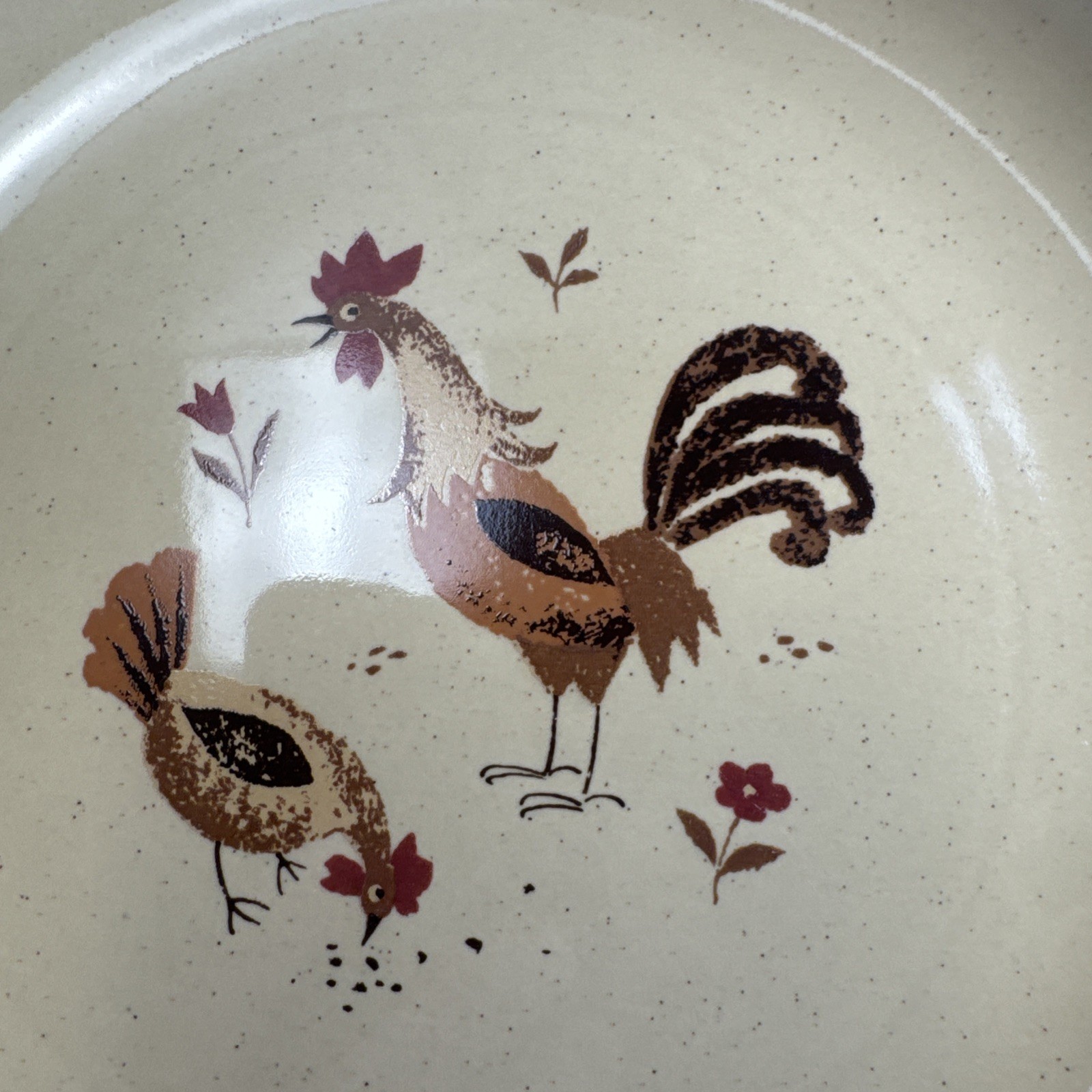 Vintage Harmony House Honey Hen 4 Salad Plates & 4 Saucers Rooster 1960’s