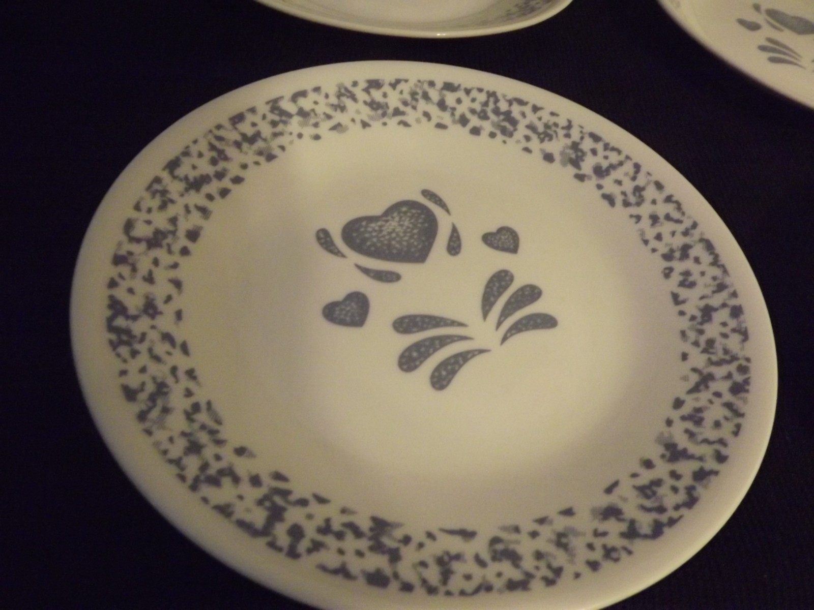 CORELLE CORNING BLUE HEARTS choose plates or bowls