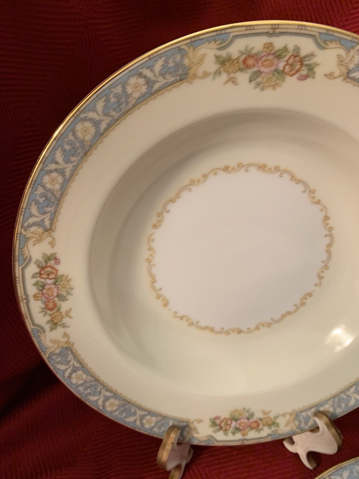Set of 3 Noritake Royce 660 Soup/Salad Bowls Floral & Gold Trim Mint!