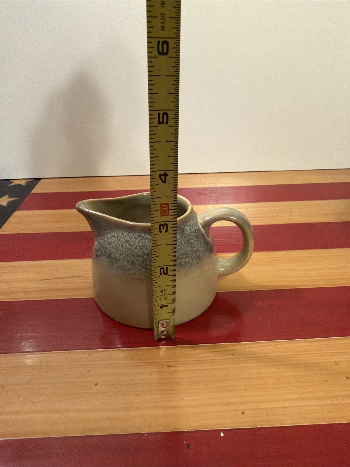 EVOLUTION ~ Dudson Glazed Tan Blue Gray Pottery Pitcher England Stoneware