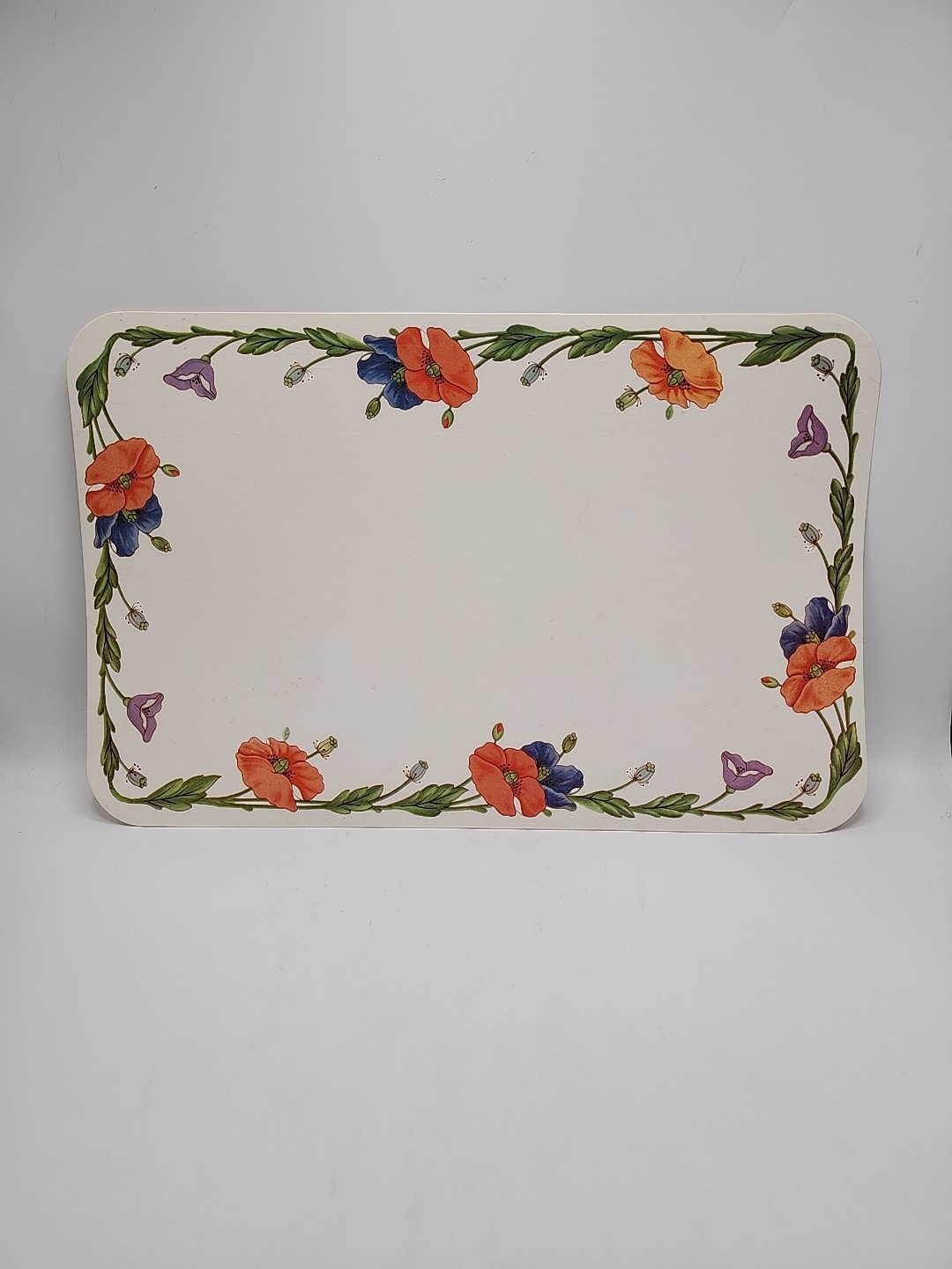 Villeroy & Boch Amapola Vinyl Placemat 18 X 11 1/2 Inches Near Mint Condition
