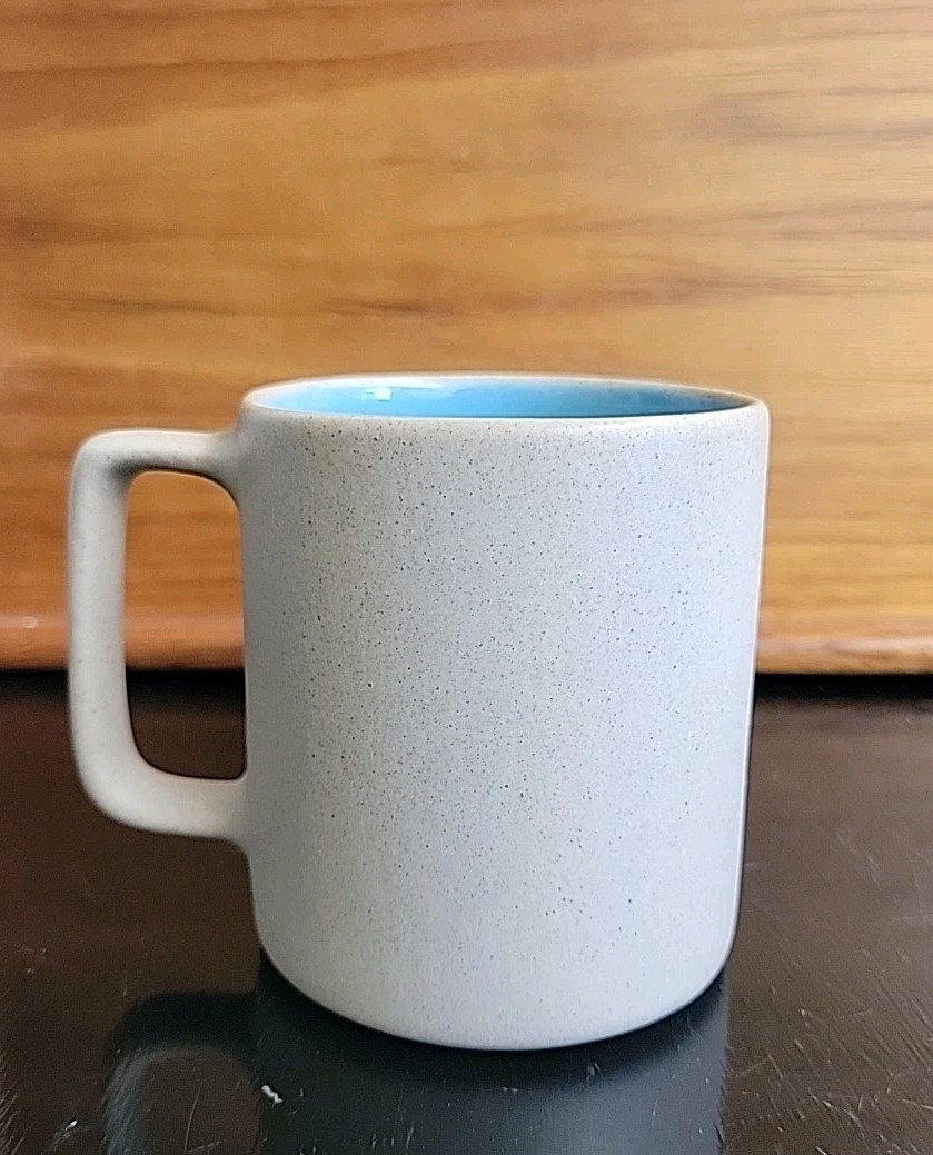 Pigeon Forge Pottery Pi Beta Phi Sorority Coffee Mug Cup Stoneware Blue Gray