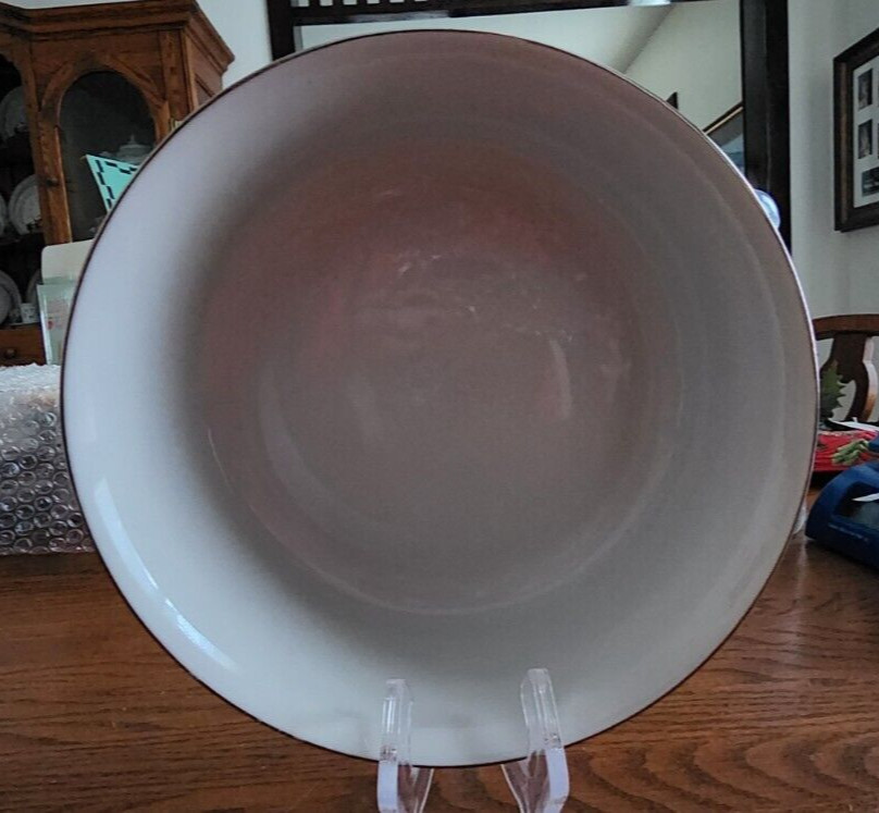 Forever Spring Vegetable Bowl 7 1/2″ Round Haviland Bavaria White Blue Platinum!