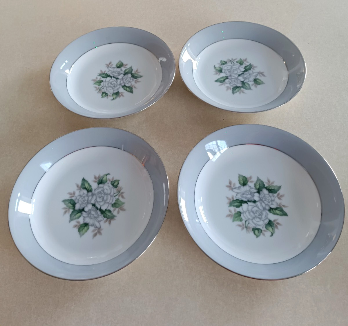 Harmony House Soup Bowls Set of 4 Sheraton 3250 Collection Magnolia China Japan