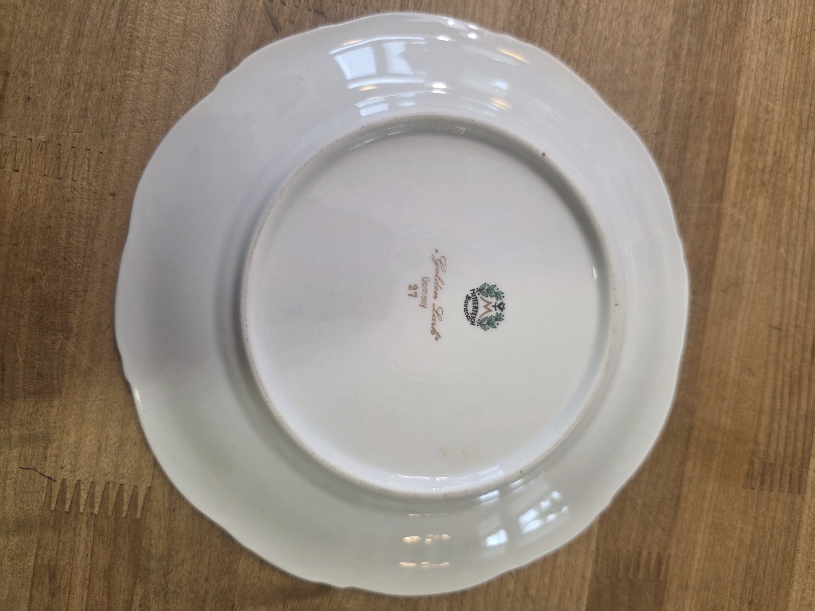 Mitterteich Golden Lark Dinner Salad Bread Plates 10.5″ 8″ 7″ Germany Bavaria