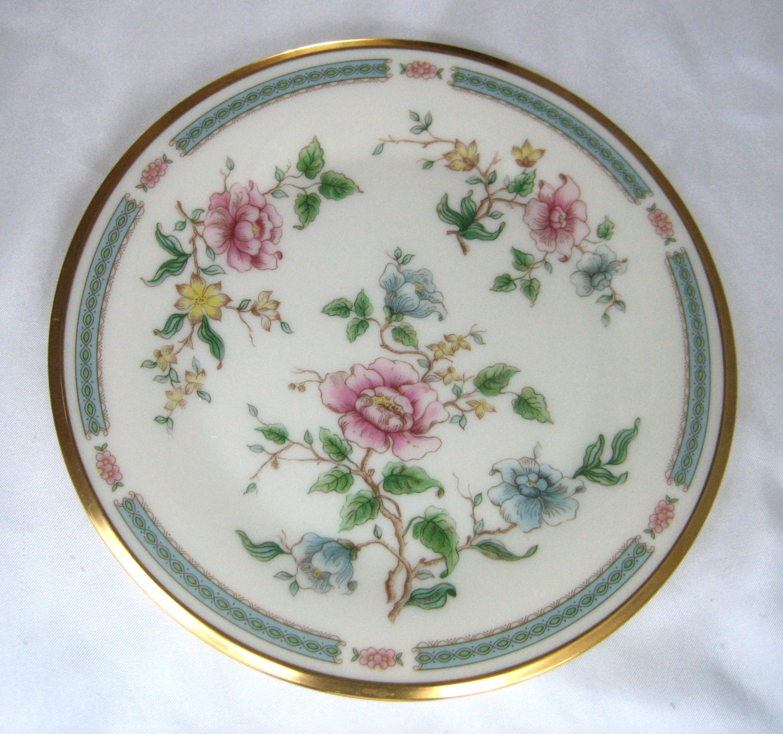 Lenox Morning Blossom 8-1/8 inch Salad Plates Made in USA Set of (2)