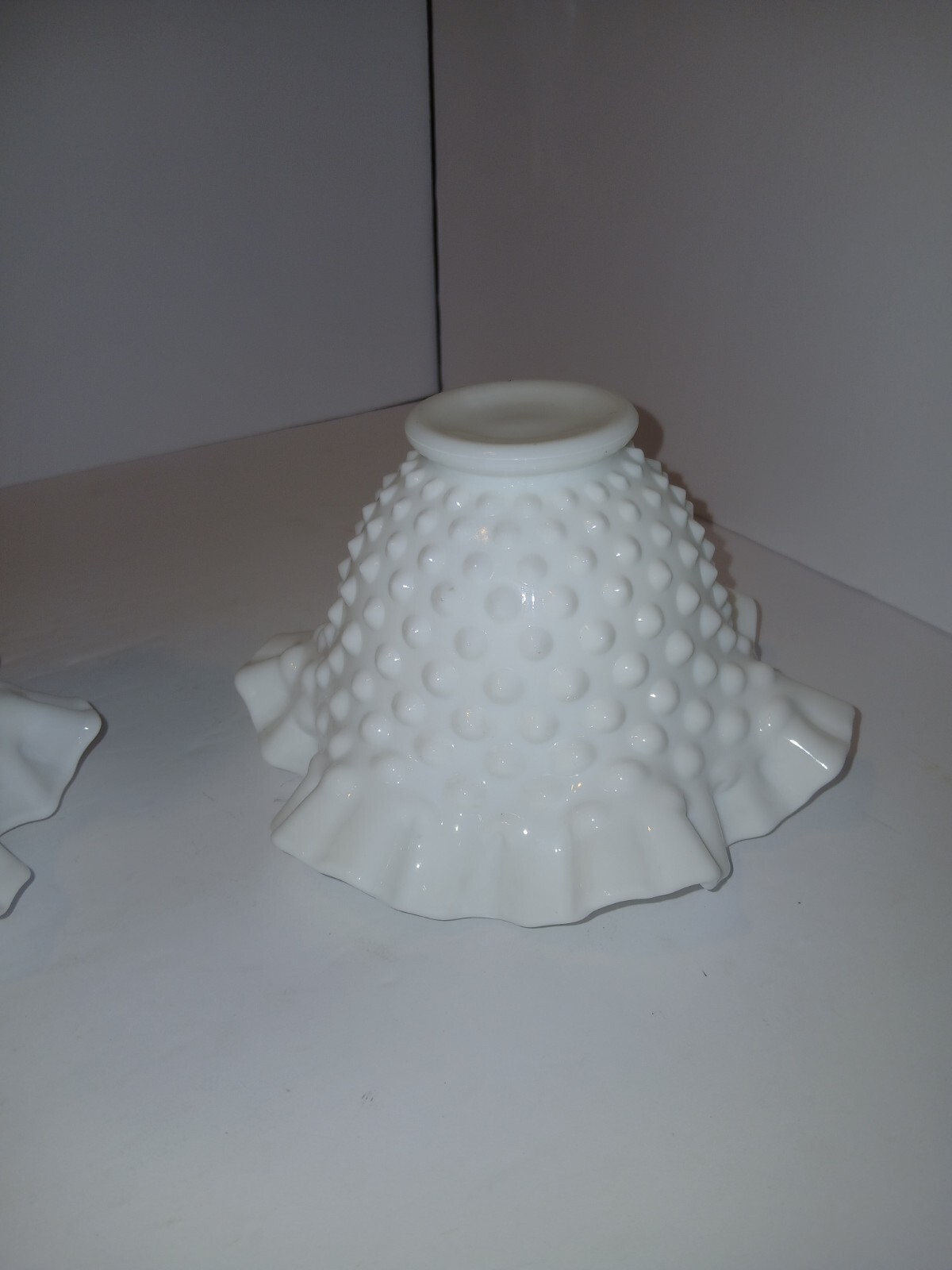 Antique Milk Glass Floral Candy Dishes Set Of 2 Anitque Great Condtion See Pics