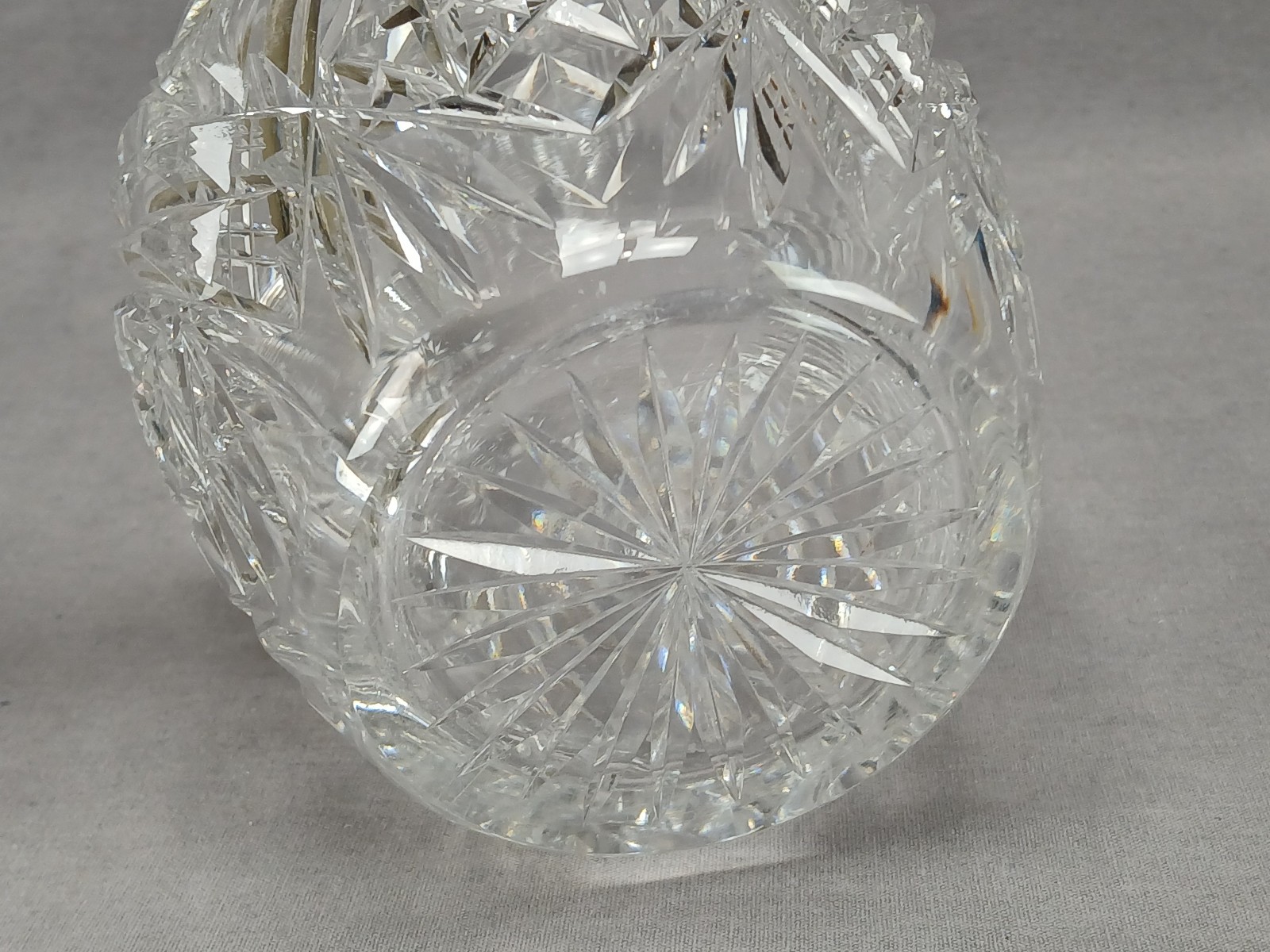 Signed Hawkes Marion Pattern American Brilliant Period Cut Glass Whiskey Jug