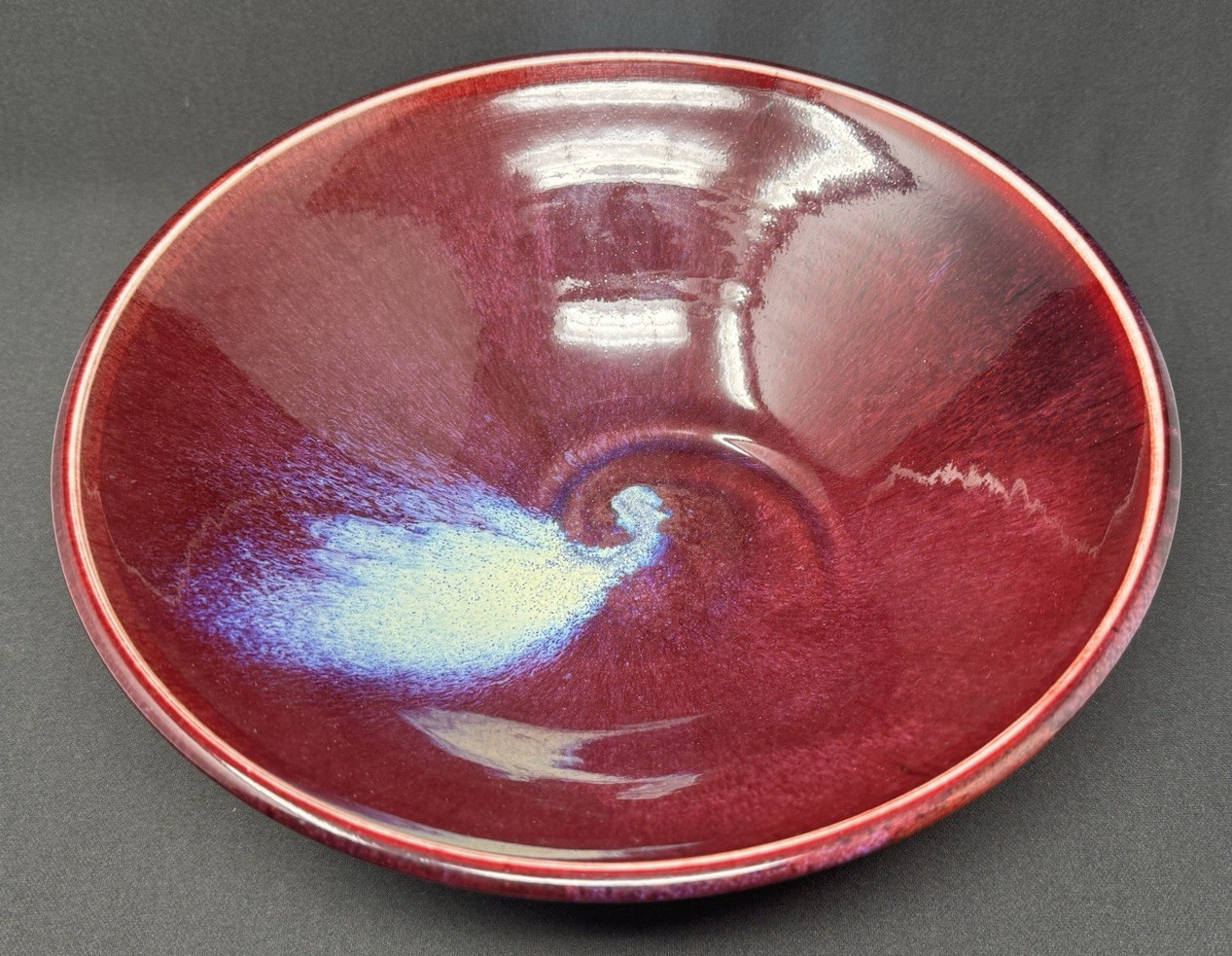 Signed Matthew Patton Orcas Island WA Studio Art Pottery Bowl 11.5″ ~ 1994