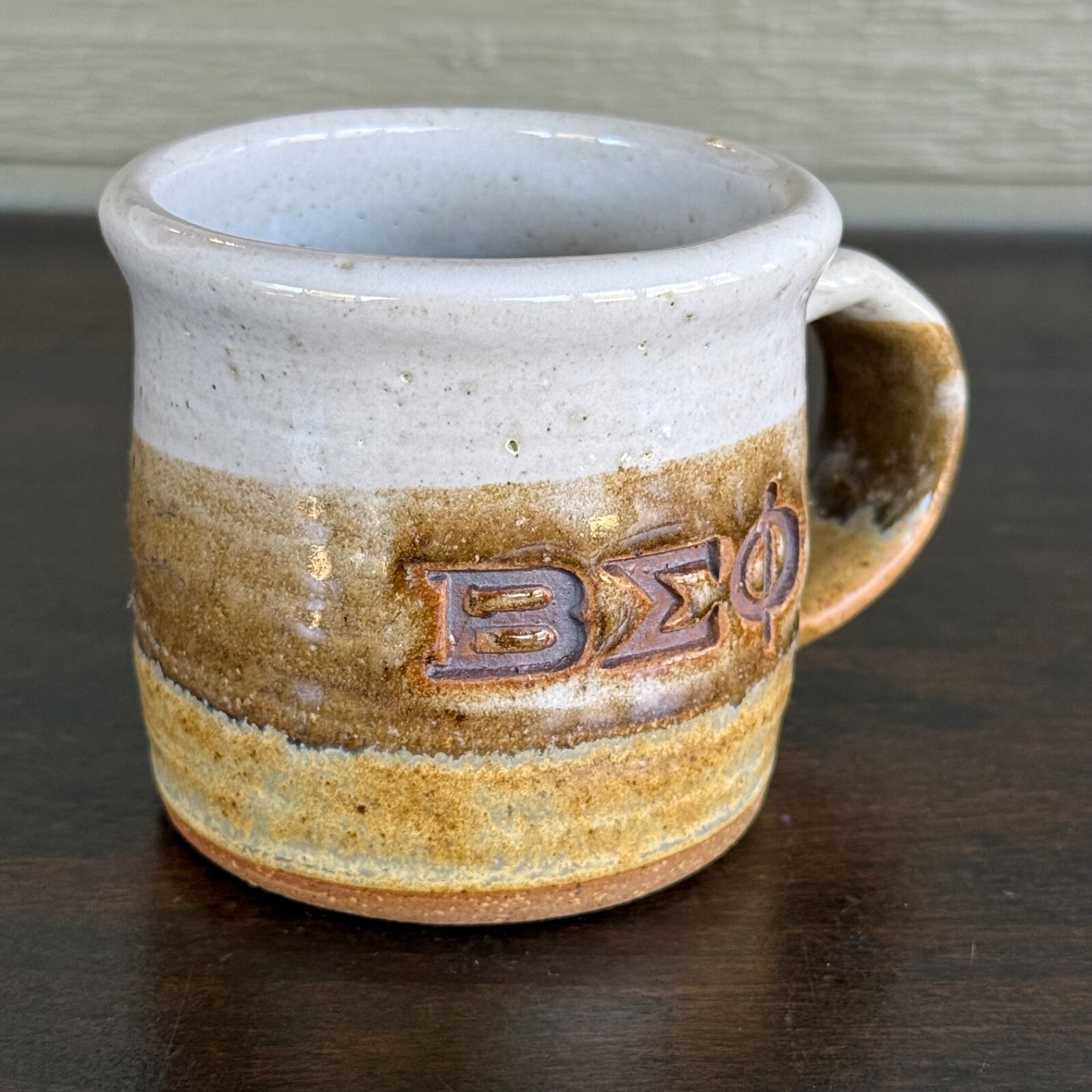 Vintage Barry Jepson Studio Art Pottery Coffee Mug 1981 Beta Sigma Phi Kansas