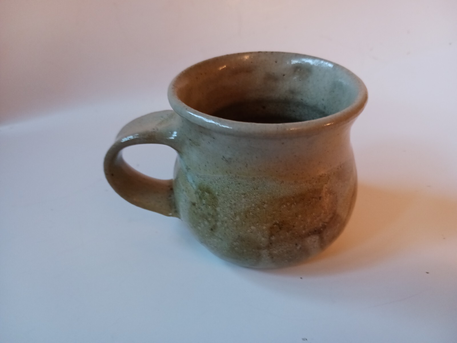 Small Handmade and Signed ceramic Earthenware Mug 3 inches