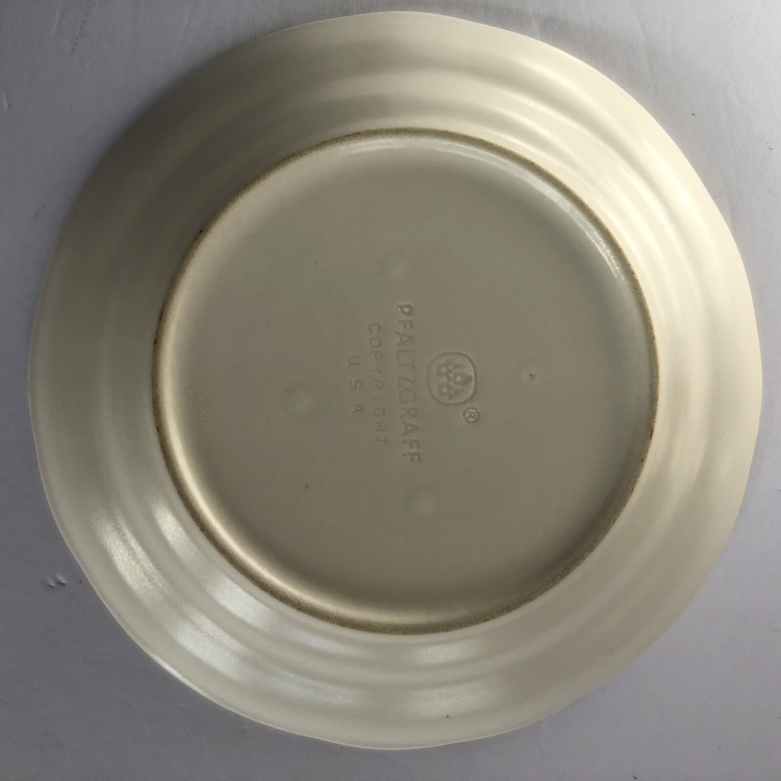 Vintage Pfaltzgraff Tea Rose Salad Plates 7.25″ USA Stoneware Ivory Set of 5
