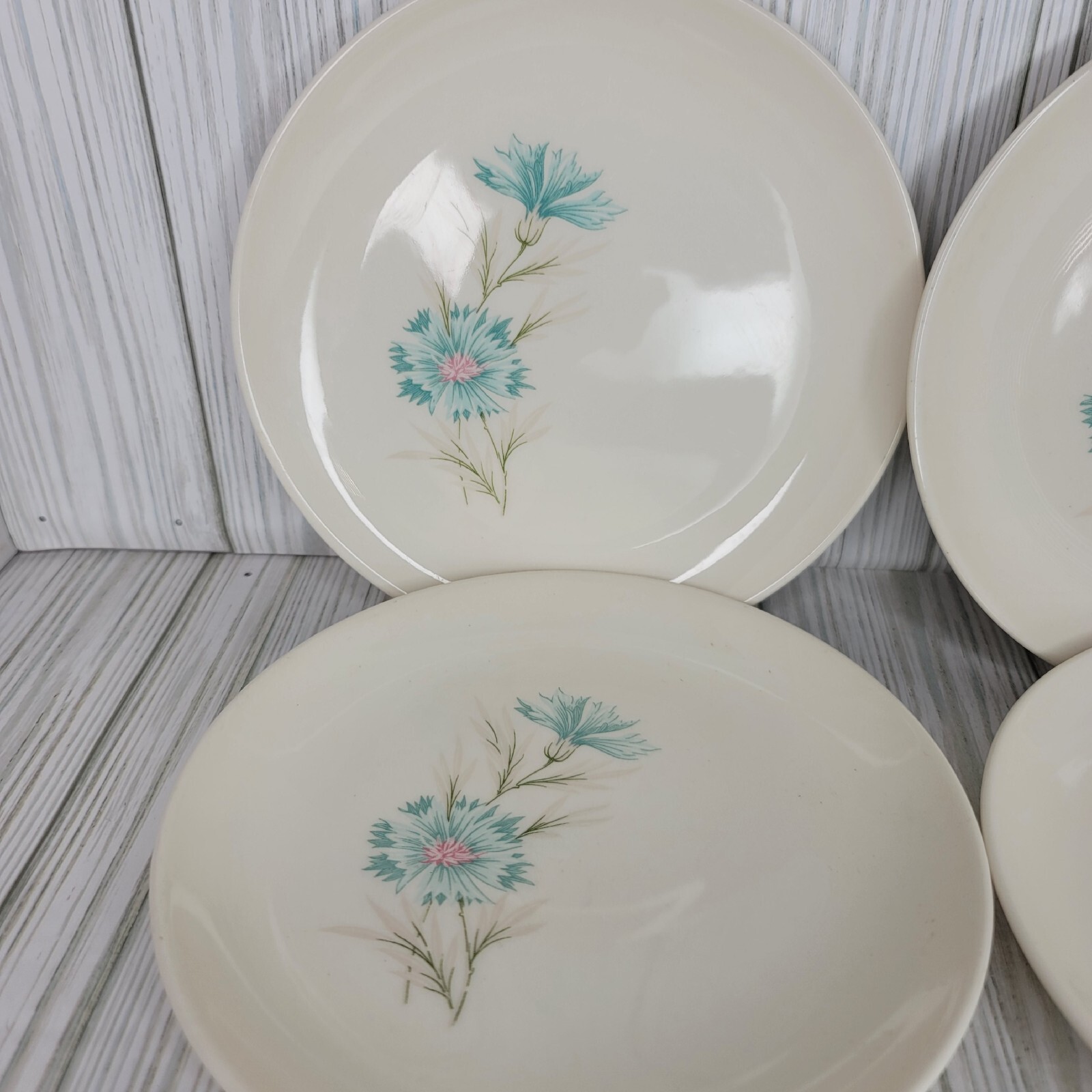 4 Vintage Taylor Smith Taylor Ever Yours Boutonniere Salad Plates 6.5in