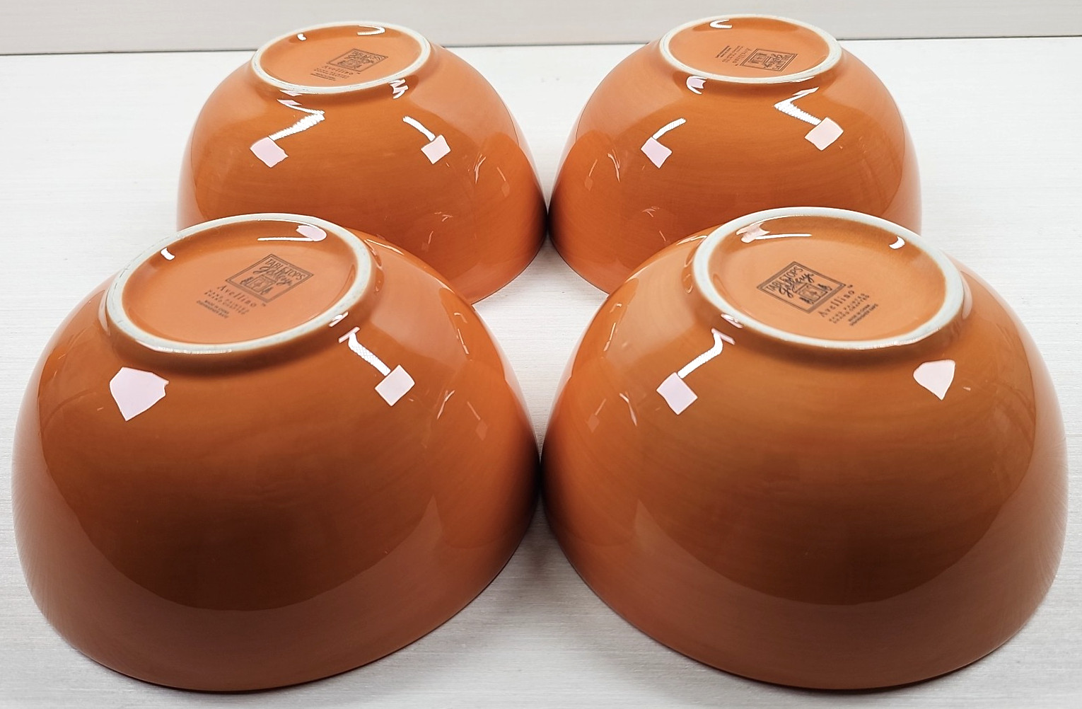 4 Tabletops Unlimited Avellino Pumpkin Soup Cereal Bowls Set Gallery Serving Lot