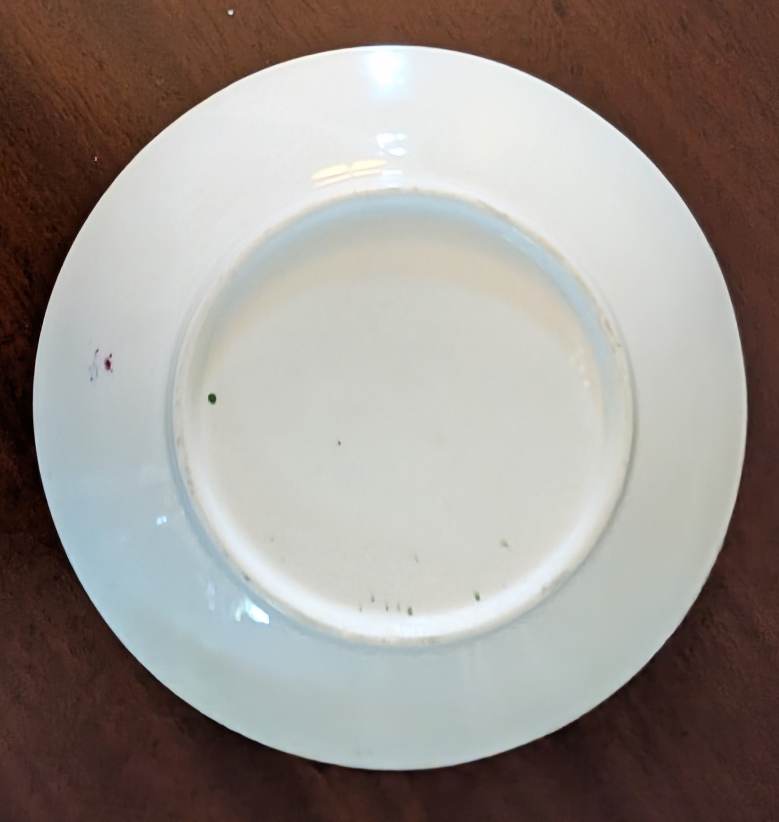 Antique 1830s Handpainted Porcelain Handless Cup & Saucer ~ Grape & Vine