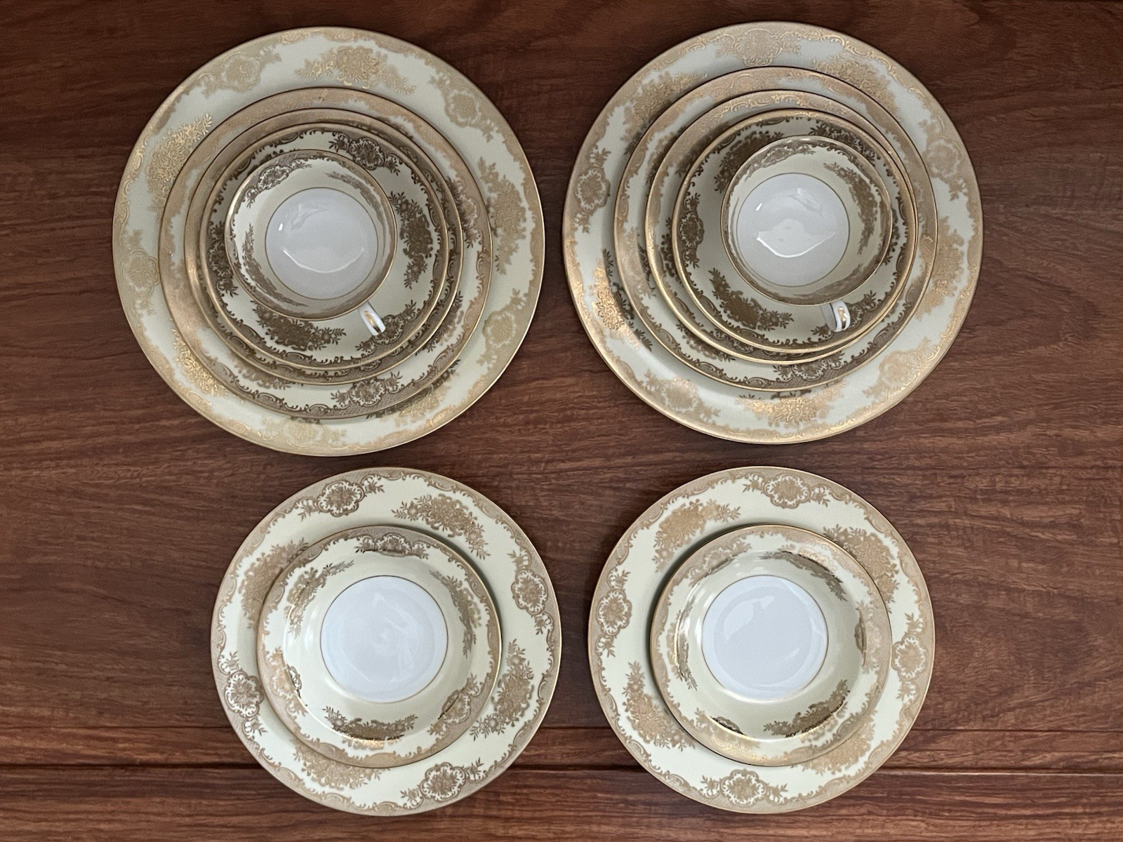 14 Pieces Vintage Noritake Fine China Set For 2 Made In Occupied Japan