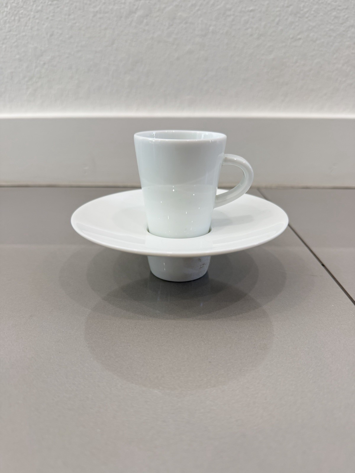 Raynaud Point Collection Double Espresso Cup + saucer Limoges France