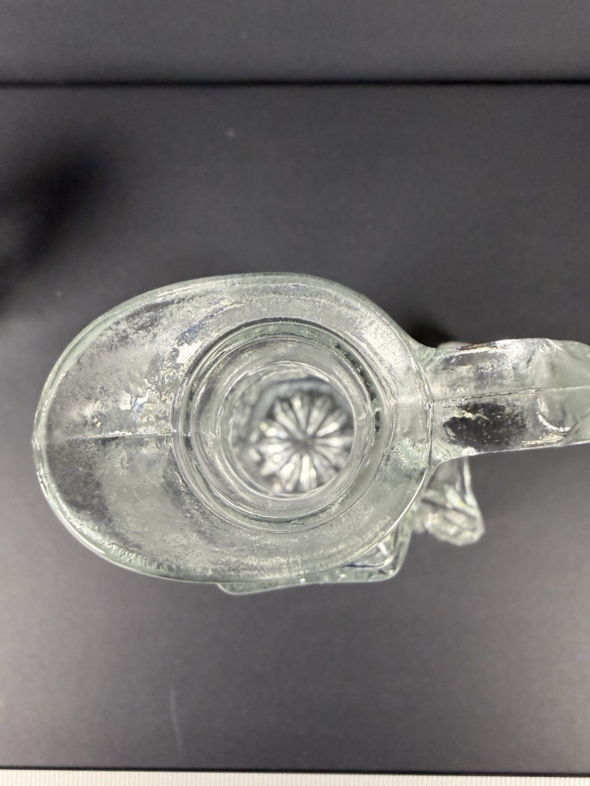 Vintage Pressed Glass Cruet, Decanter, Salt & Pepper & Relish Tray Lot of 5