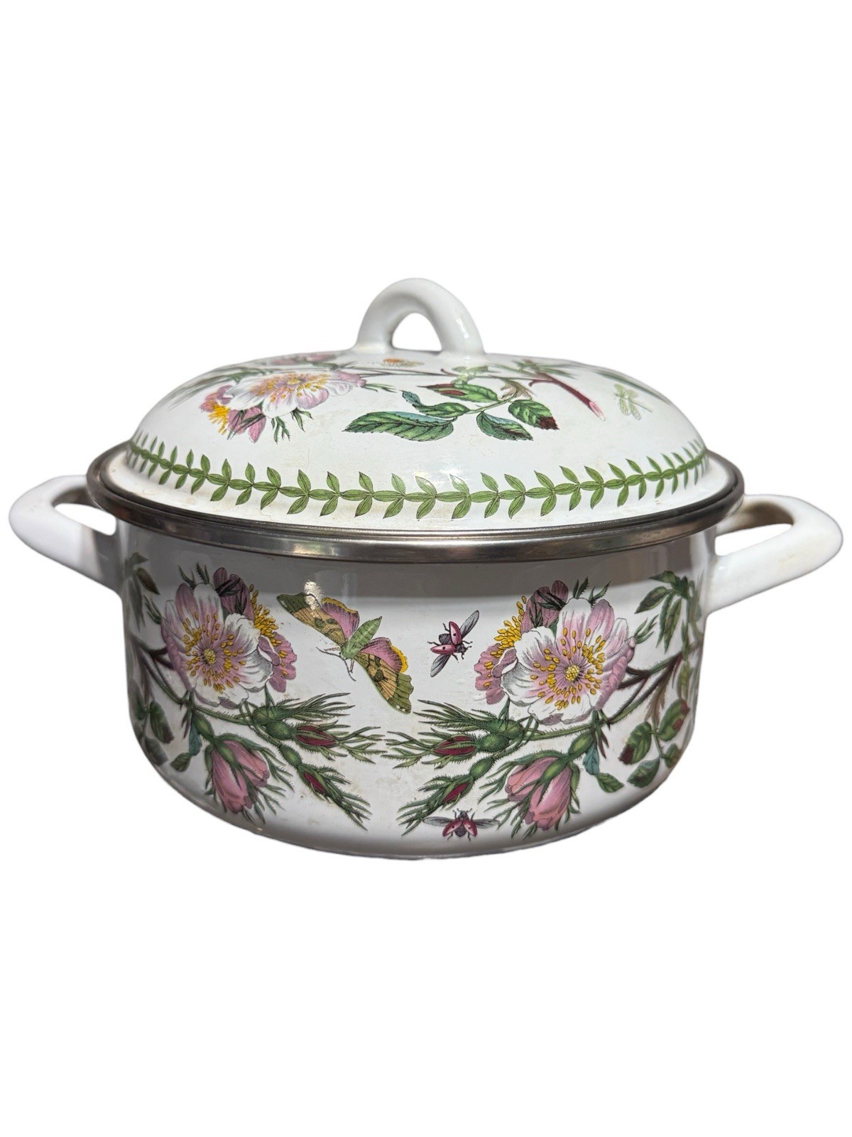 Portmeirion The Botanic Garden Circa 1972 Dog Rose Casserole Pot with Lid Spain