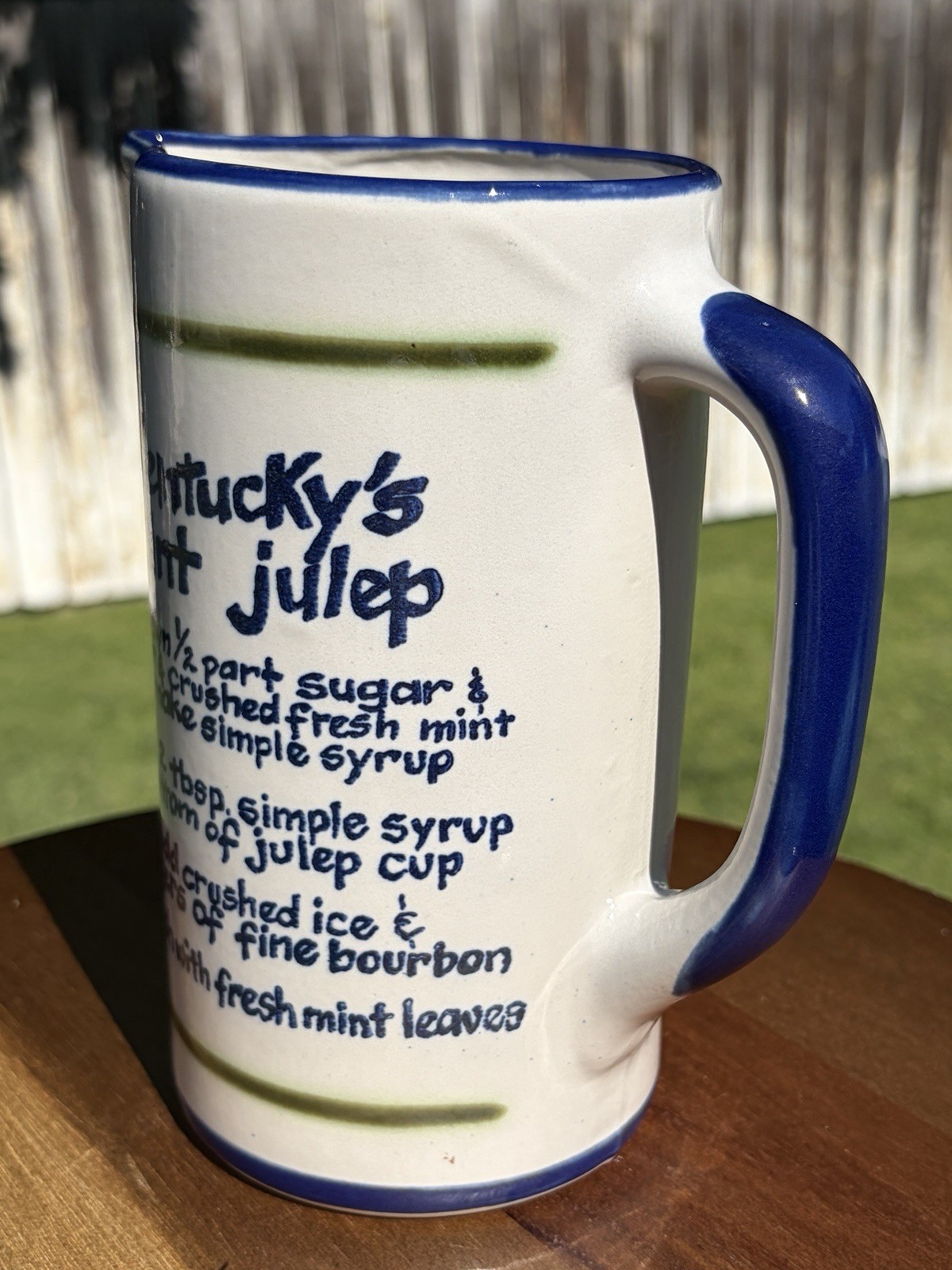 Louisville KY Pottery Stoneware Mint Julep Pitcher USA 36oz EUC