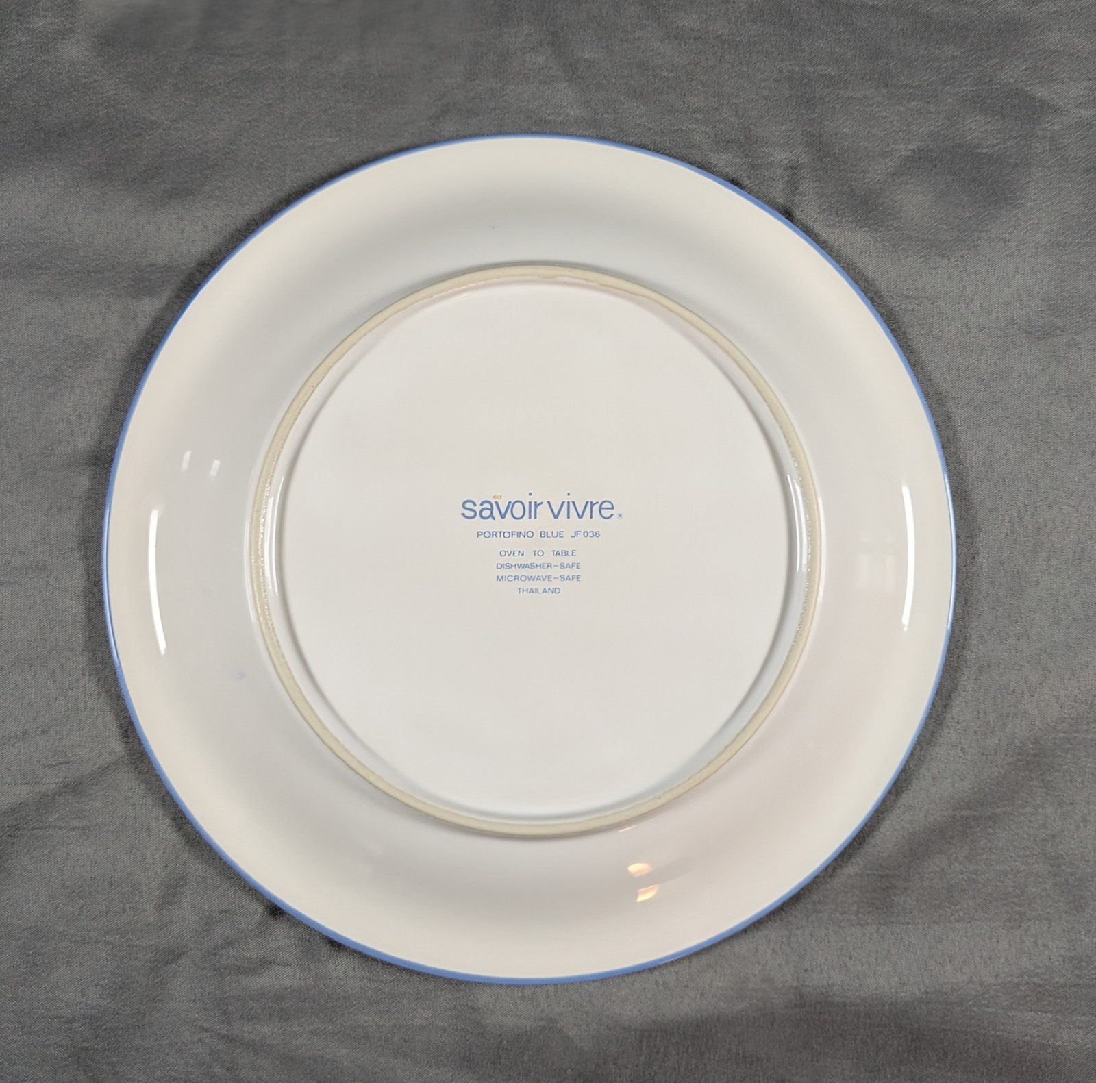 VTG Portofino Blue Savoir Vivre Salad Dessert Plates 7.75 in Floral Cottage Blue