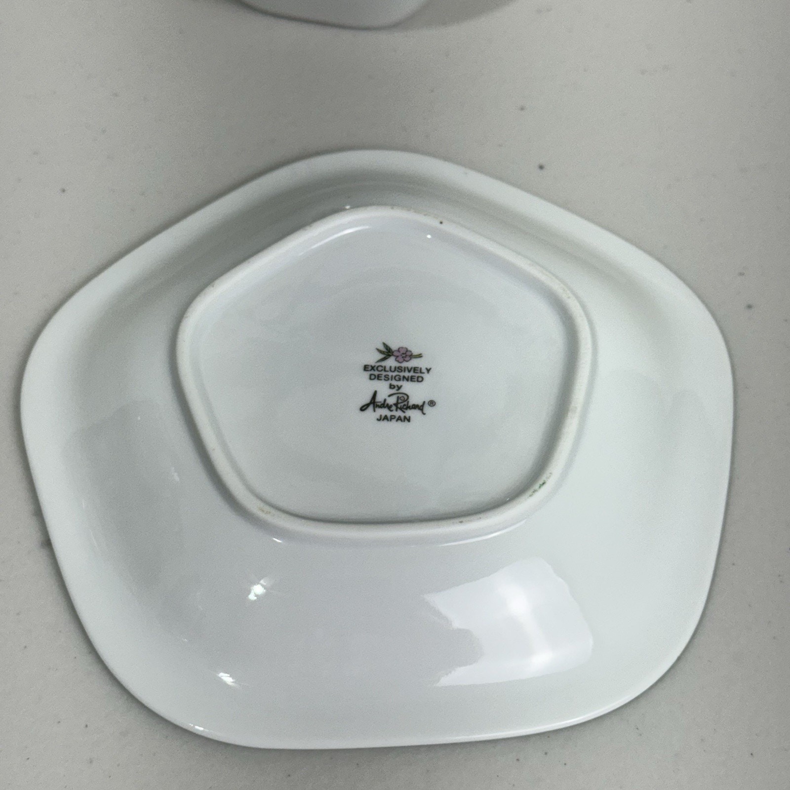 Andre Richard Japan VTG Porcelain Creamer Pitcher & Saucer Plate Indian Tree