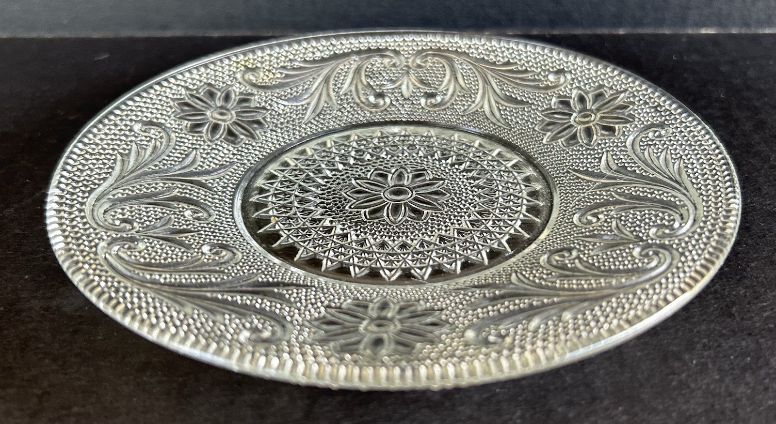 Indiana Glass Tiara Sandwich Clear Bread Plates 6″ Set of 5