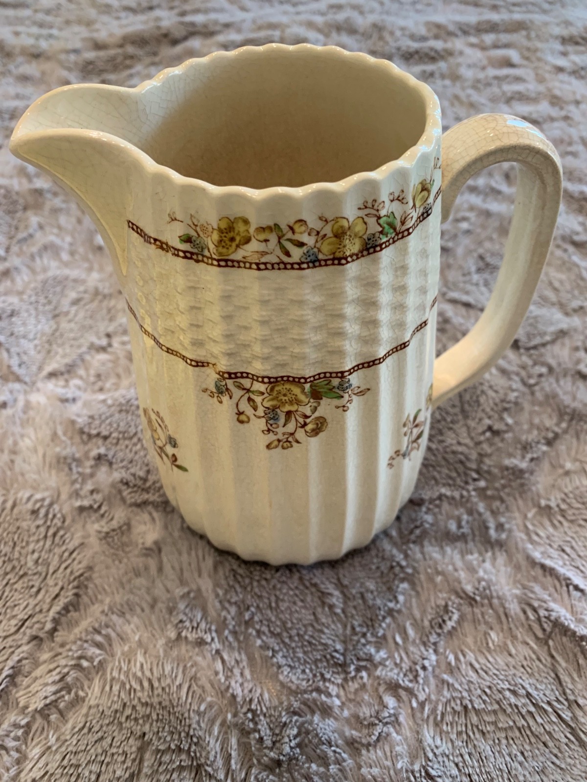 Spode buttercup water pitcher or coffee? 6 1/4 inches tall
