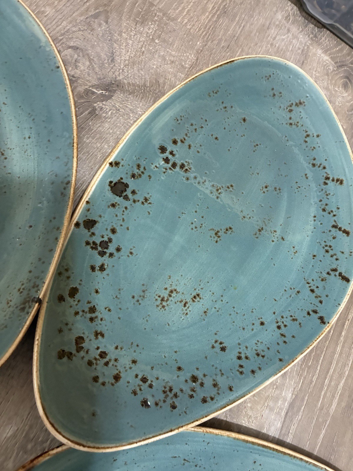 Steelite Blue Dapple Oval Serving Platters Set of 3 England Restaurant China