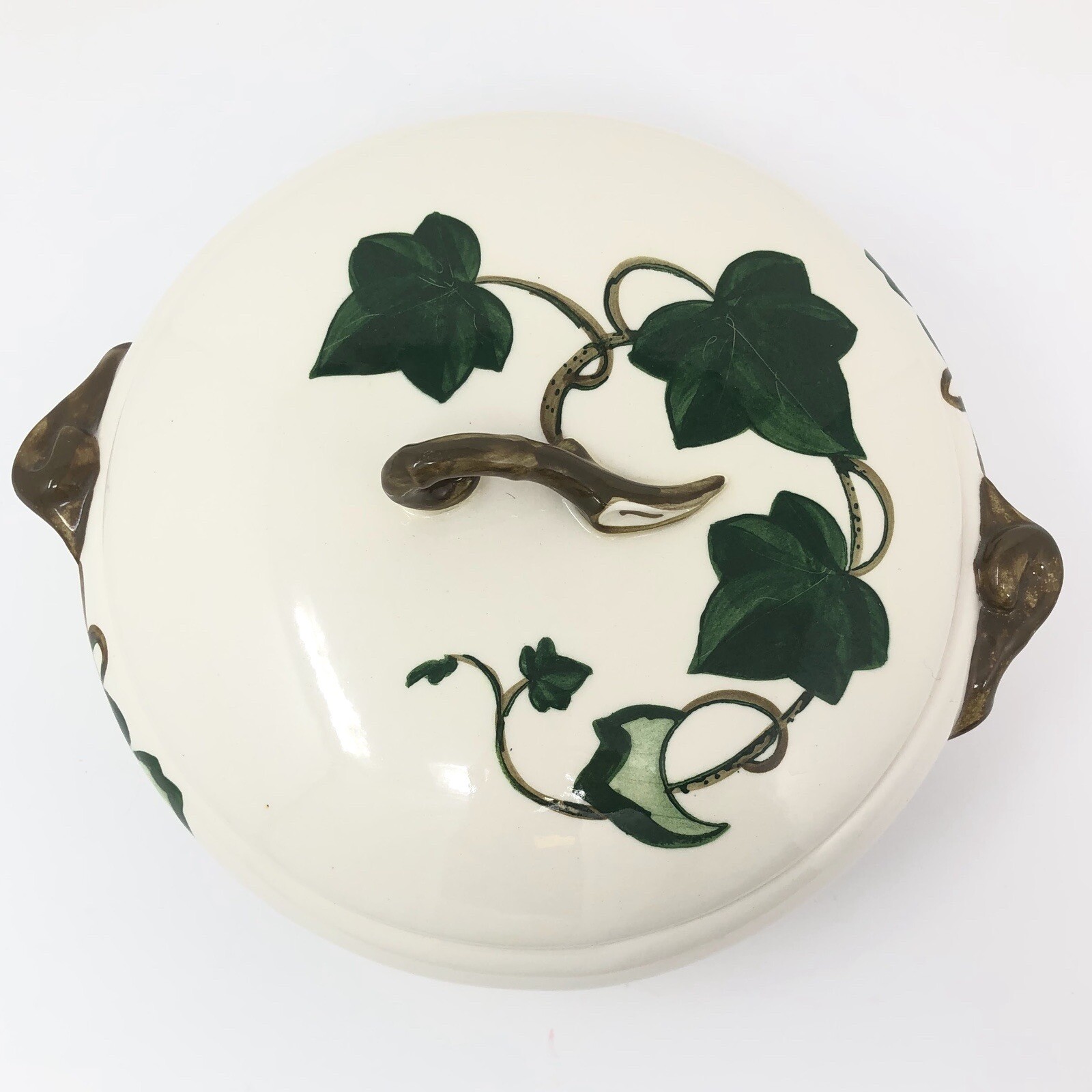 Vintage METLOX POPPYTRAIL CALIFORNIA IVY 11” Round Covered Casserole Dish LEAF