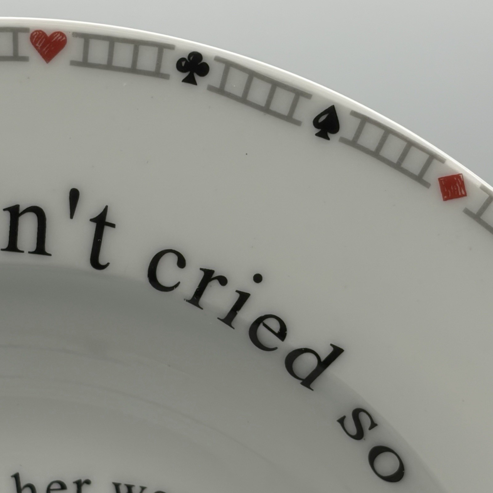 Paul Cardew Alice in Wonderland Cafe 2 Dinner 4 Salad Plate 2 Wide Rim Bowl 2010