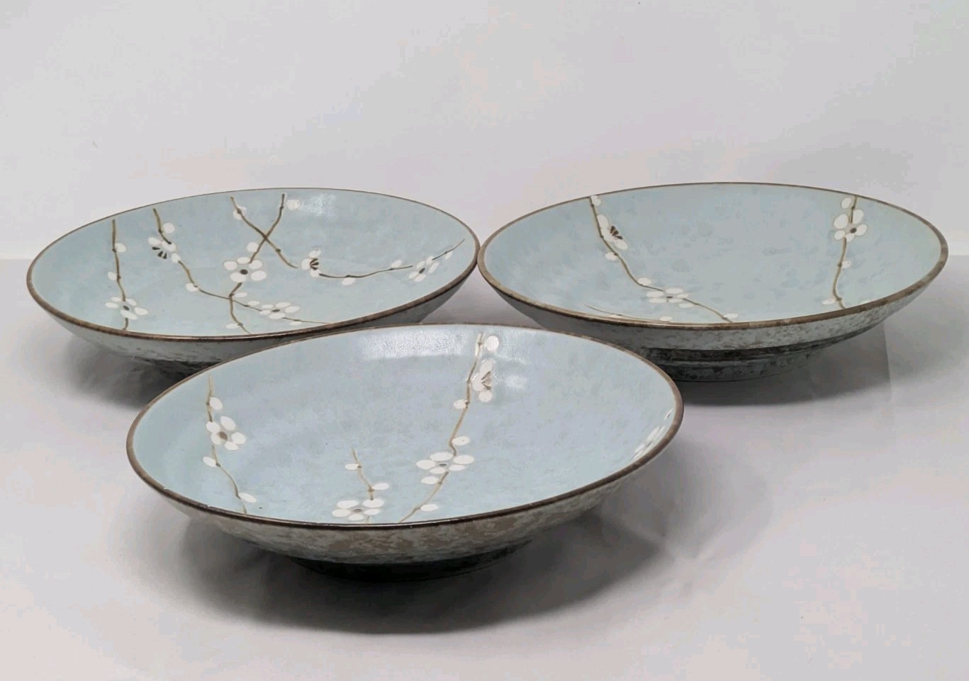 Set 12 Kafuh Blue Cherry Blossom Bowls Japan Sakura Soup Rice Dinner 4.5″ 5″ 9″
