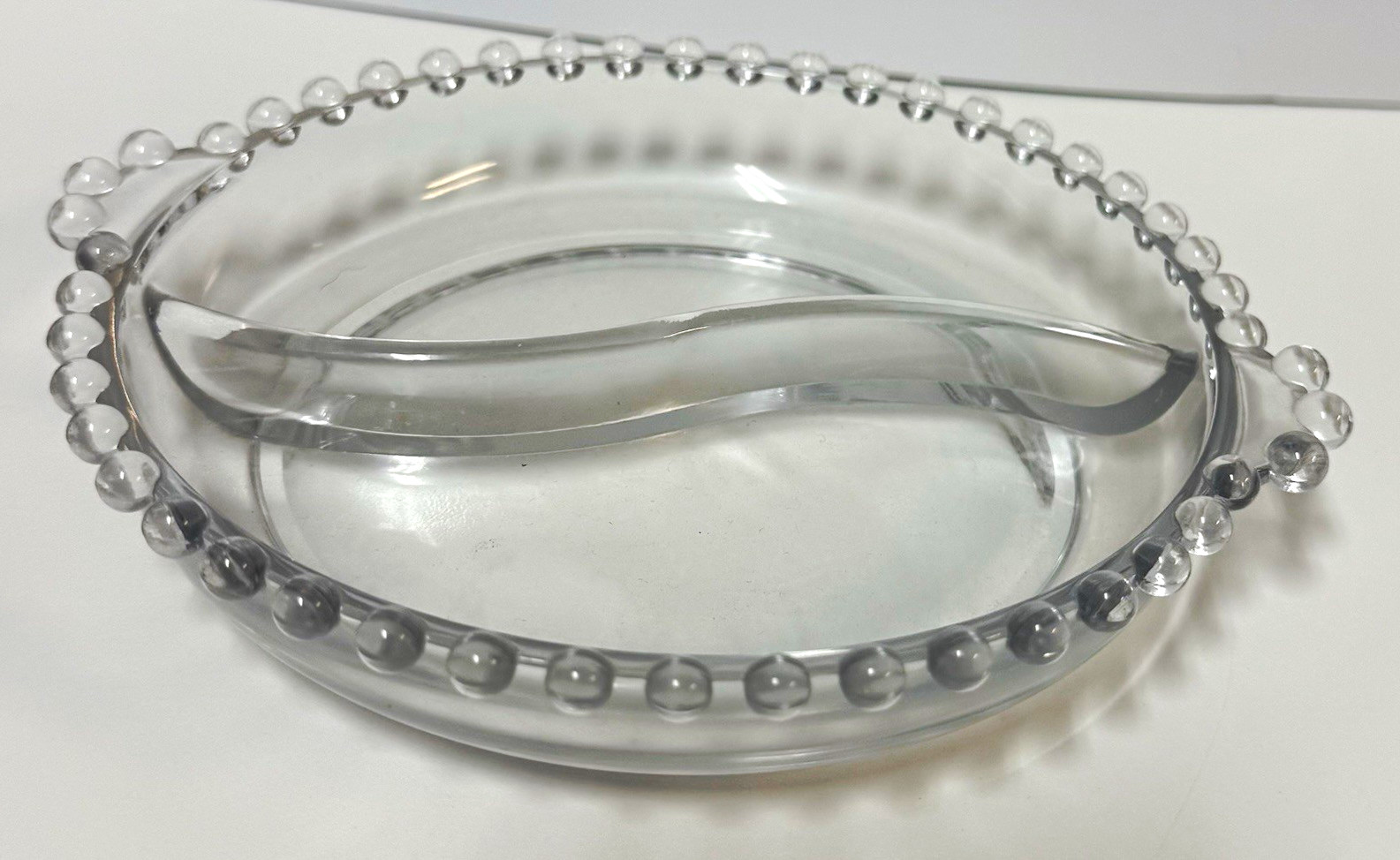 Vintage Imperial CANDLEWICK Glass Divided Candy, Relish or Nut Dish – 6 1/2”