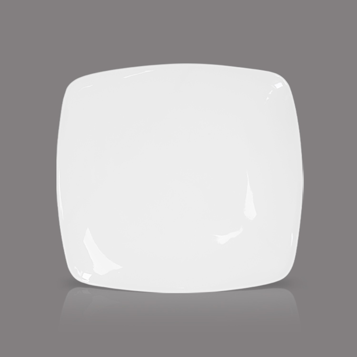 11″ Flat Square White Dinner Plate Set for Everyday Dining and Special Occasions
