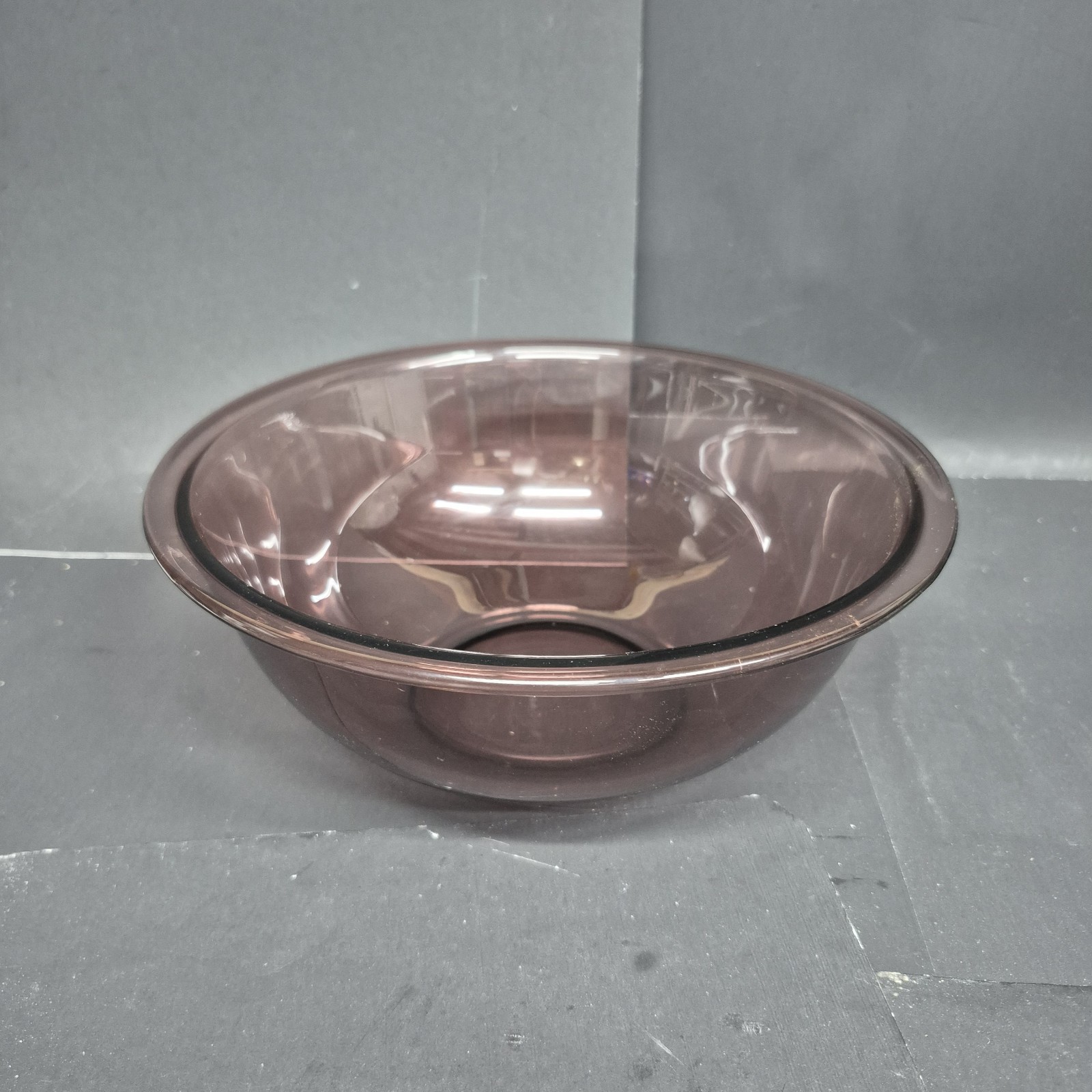 Vintage Pyrex #325 Large 2.5 L Cranberry Glass Nesting Mixing Bowl 2.6 Quart Rim
