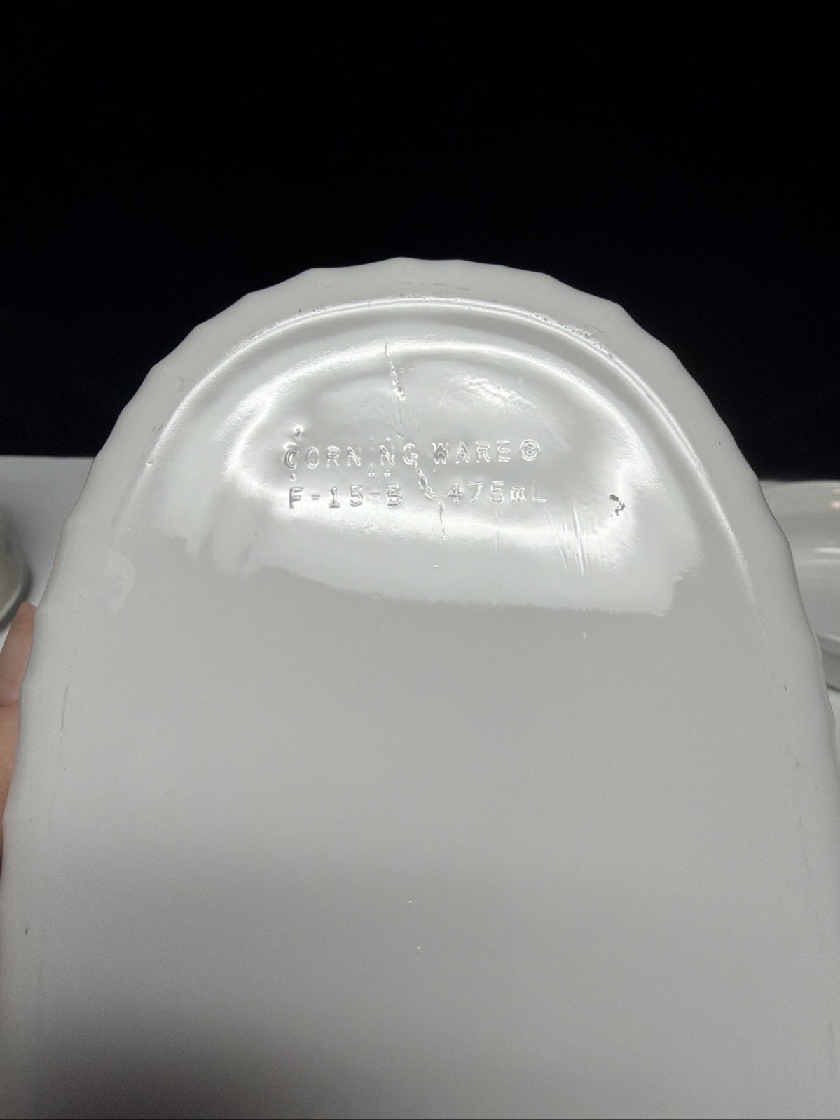 SET OF 4–Corning Ware Small Casserole Dish Bowl White Oval F-15-B 475 ml 15 oz