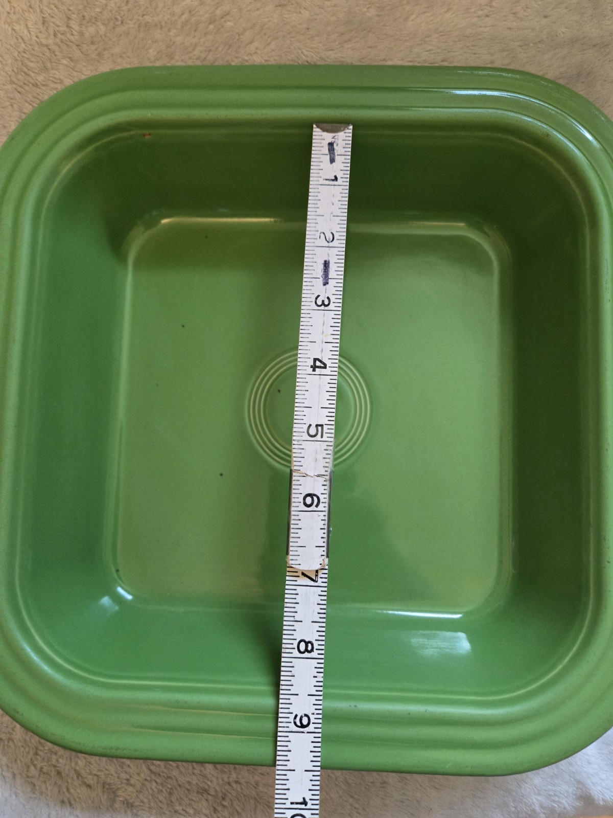 HLC Fiestaware 9in Square Baking Dish Shamrock Green USED