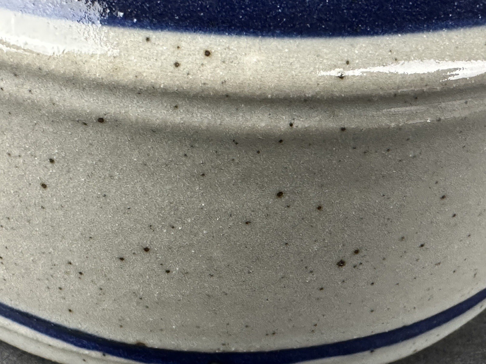 Harvey Salt Glazed Pottery ‘Lowville, NY’ Container/Crock w/Lid 4”