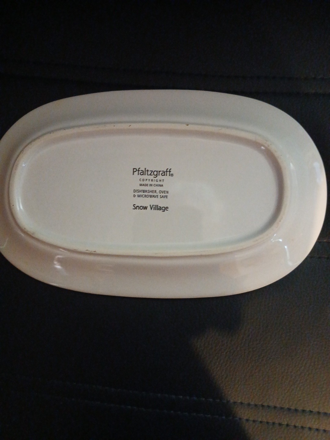 Pfaltzgraff Snow Village Christmas Oval Appetizer Plate 8.5″ Single Replacement