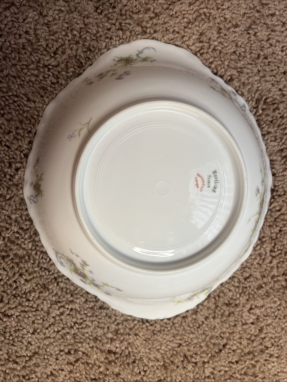Antique RARE Haviland & Co France 10.25”x 9” Bowl Limoges Schleiger 57F China
