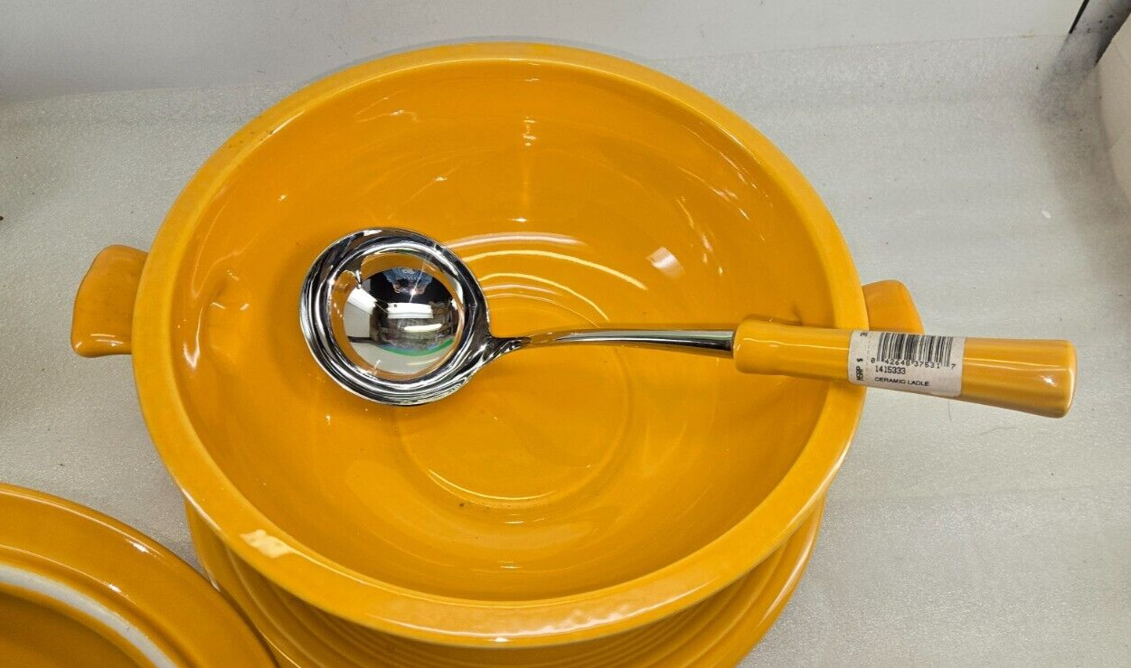 Fiestaware Marigold yellow 75th Anniversary Soup Tureen in Box #3687 /10,000 NIB